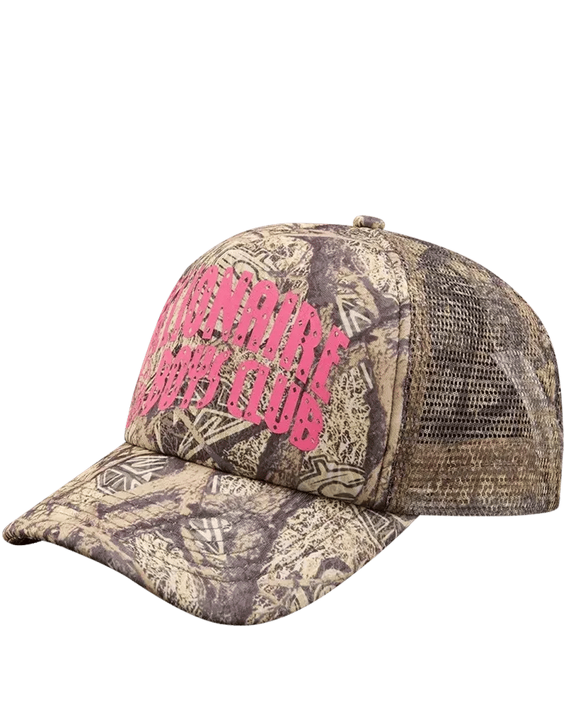 Billionaire Boys Club Diamonds & Dollars Tree Camo Arch Logo Trucker Cap
