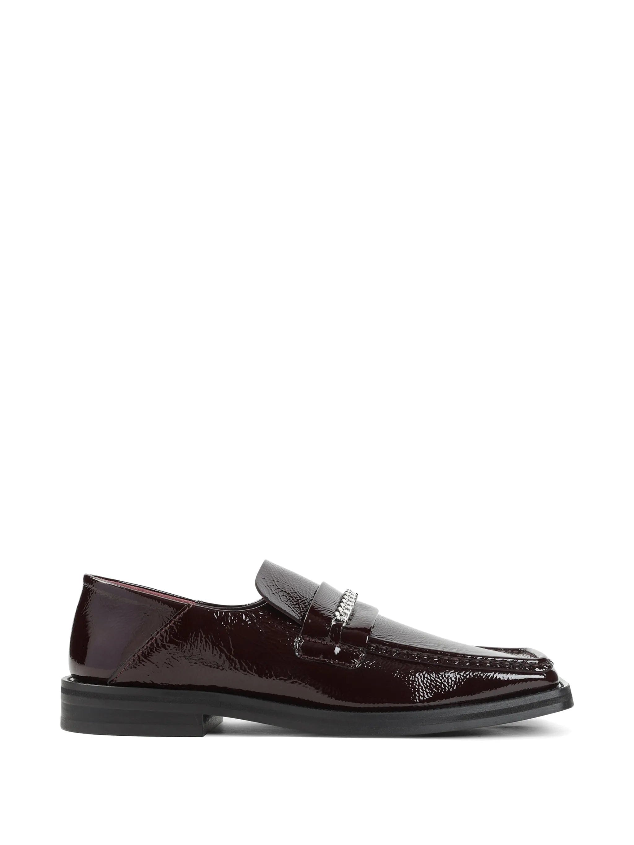 Martine Rose chain - link patent - leather loafers
