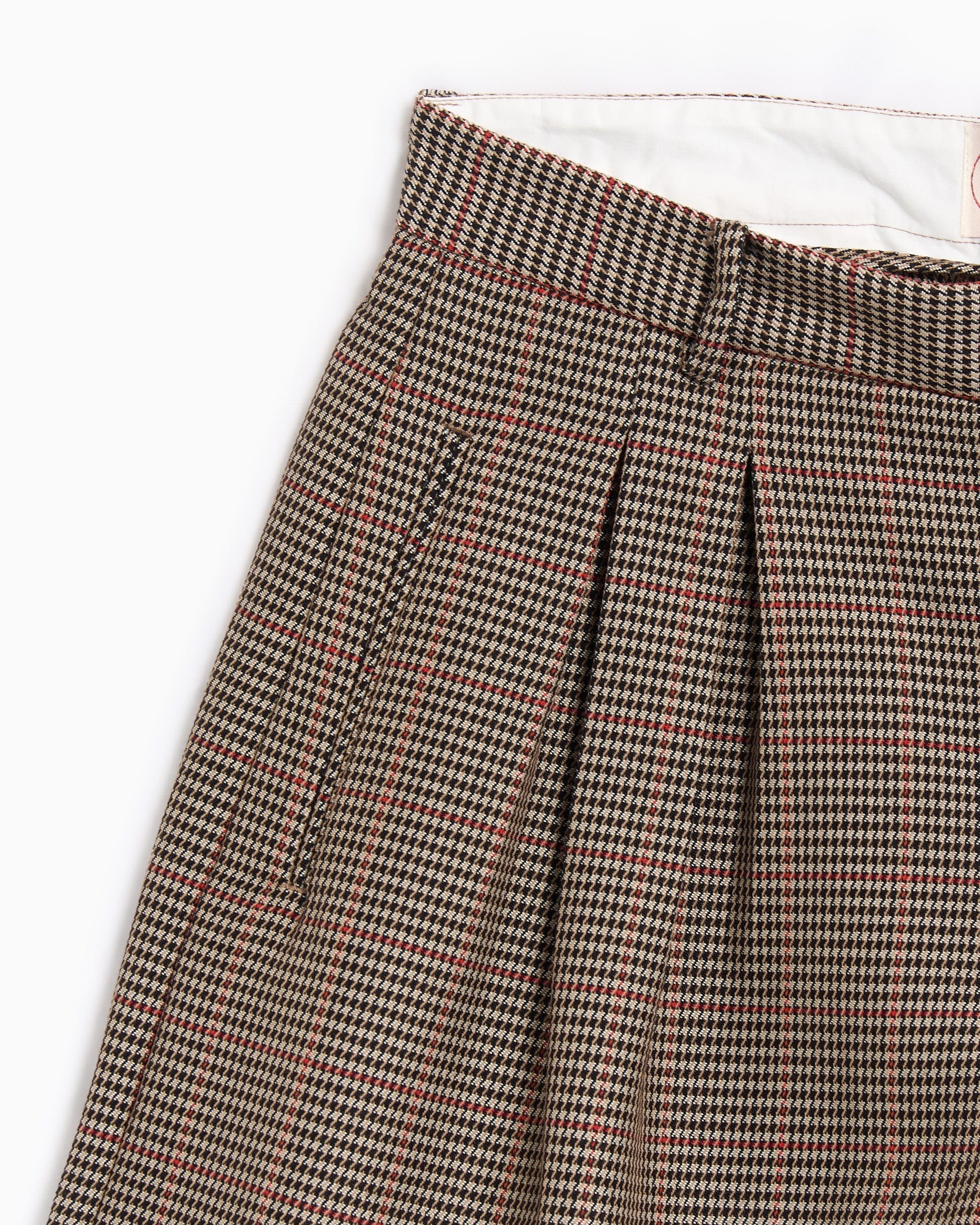 Brain Dead Pantalones cortos Brain Dead x Brooks Brothers Houndstooth Plaid Pleated para hombre