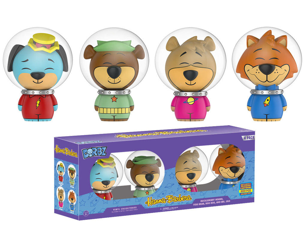 Funko Dorbz Huckleberry Hound, Yogi Bear, Boo Boo & Mr. Jinx Hanna Barbera 4 - Pack - 2027 SDCC Exclusive/1000 Made