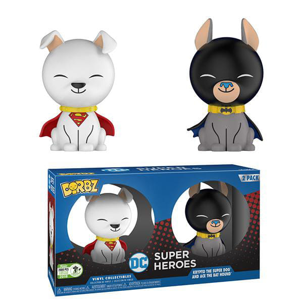 Funko Dorbz Krypto the Super Dog and Ace the Bat Hound 2 - Pack - 2018 ECCC Exclusive/2000 Made