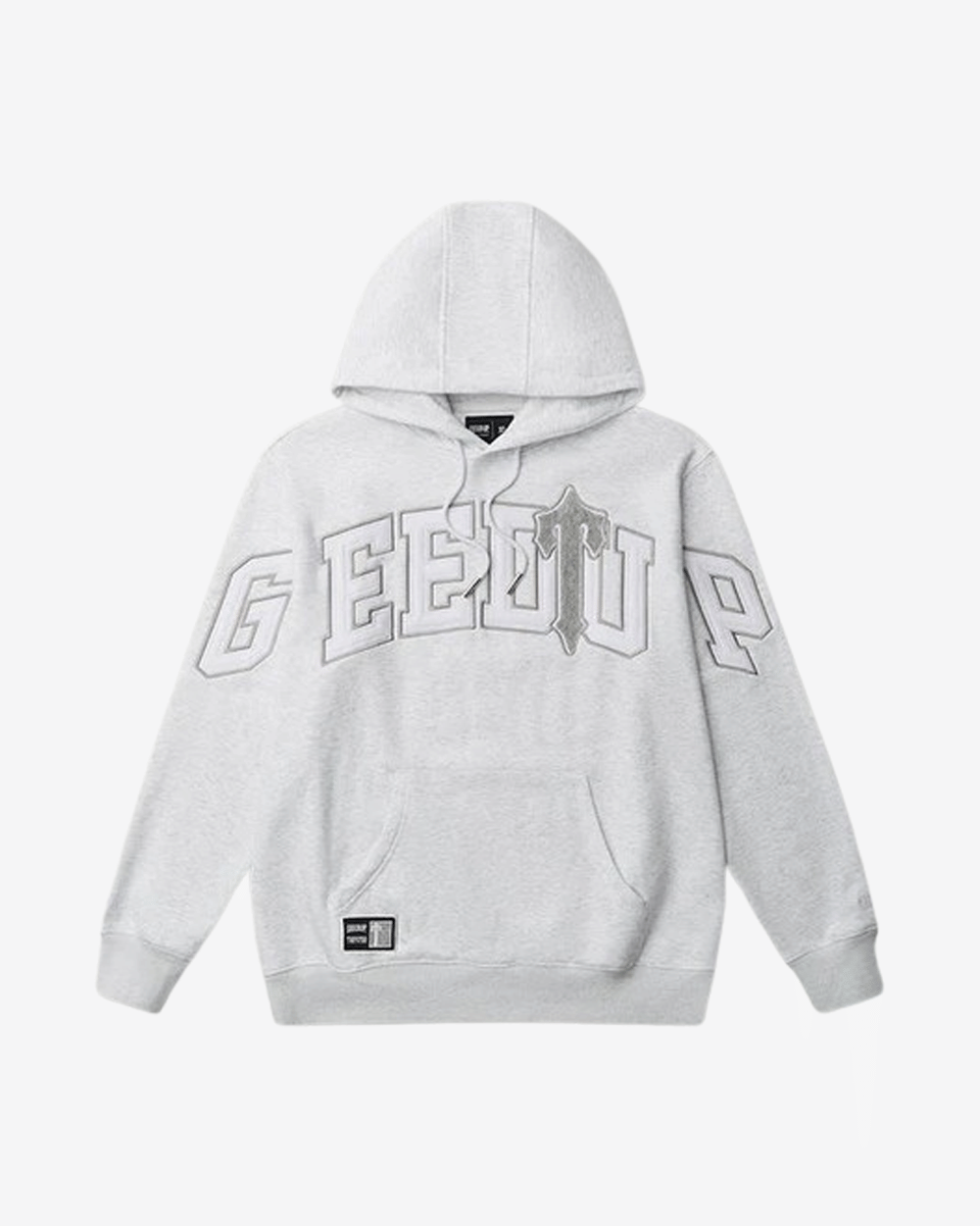 Trapstar GEEDUP x TRAPSTAR TEAM LOGO x IRONGATE T HOODIE WHITE MARLE GREY