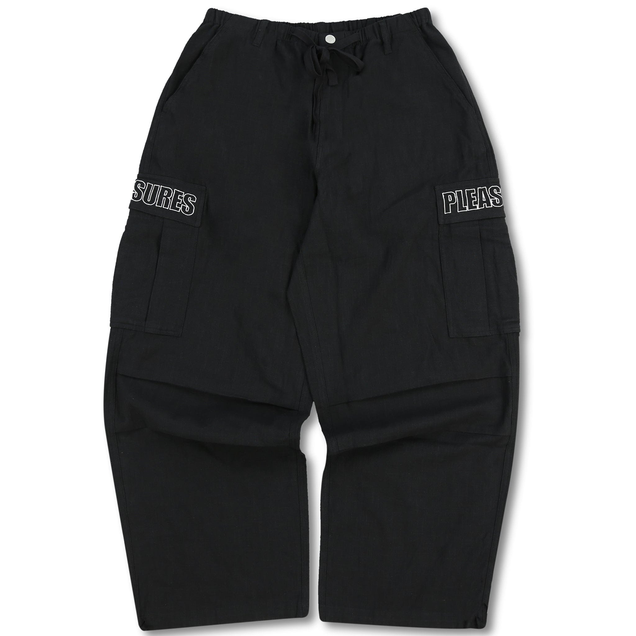 Pleasures VISITOR WIDE CARGO PANTS (Black)