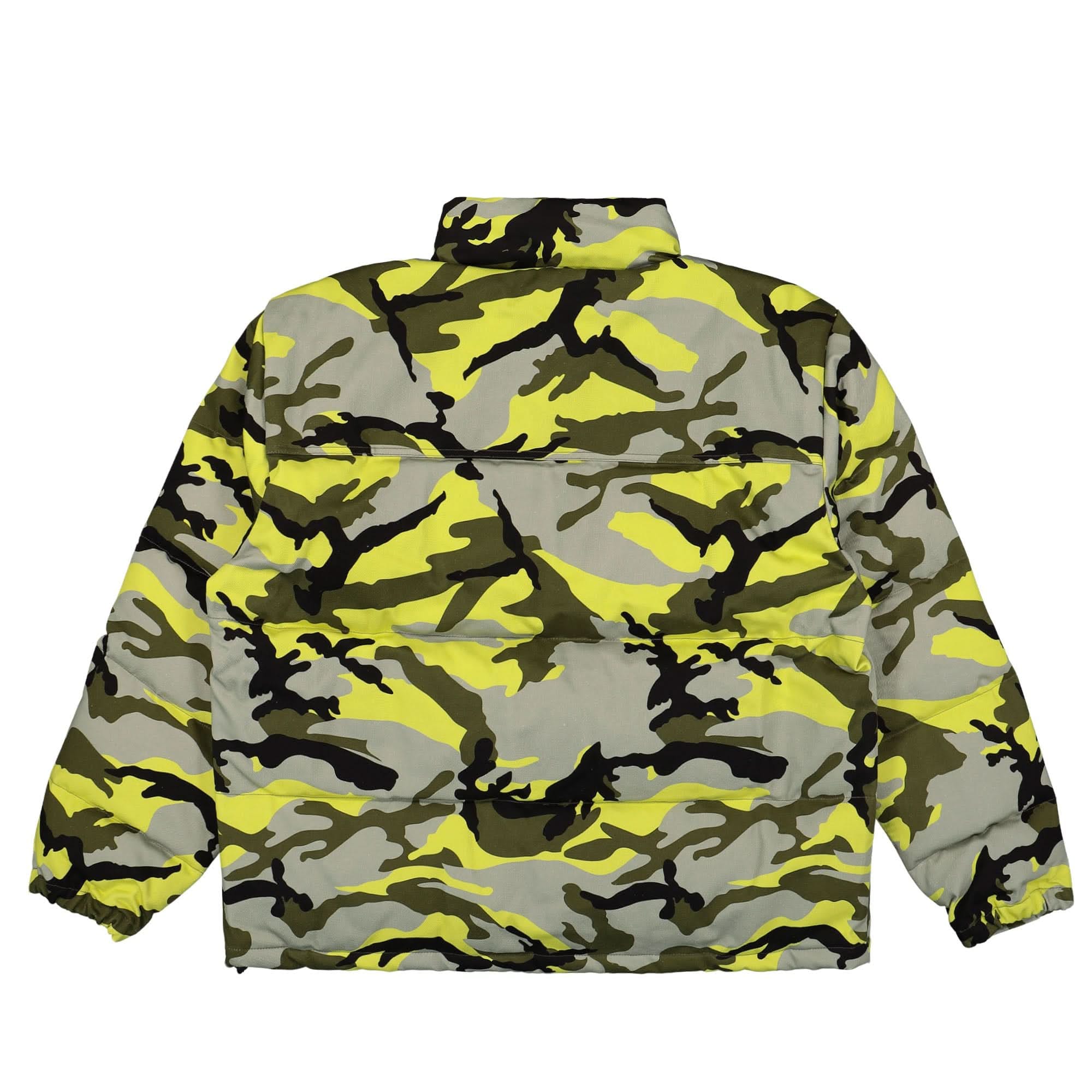 Vetements Neon Camo Logo Puffer Jacket