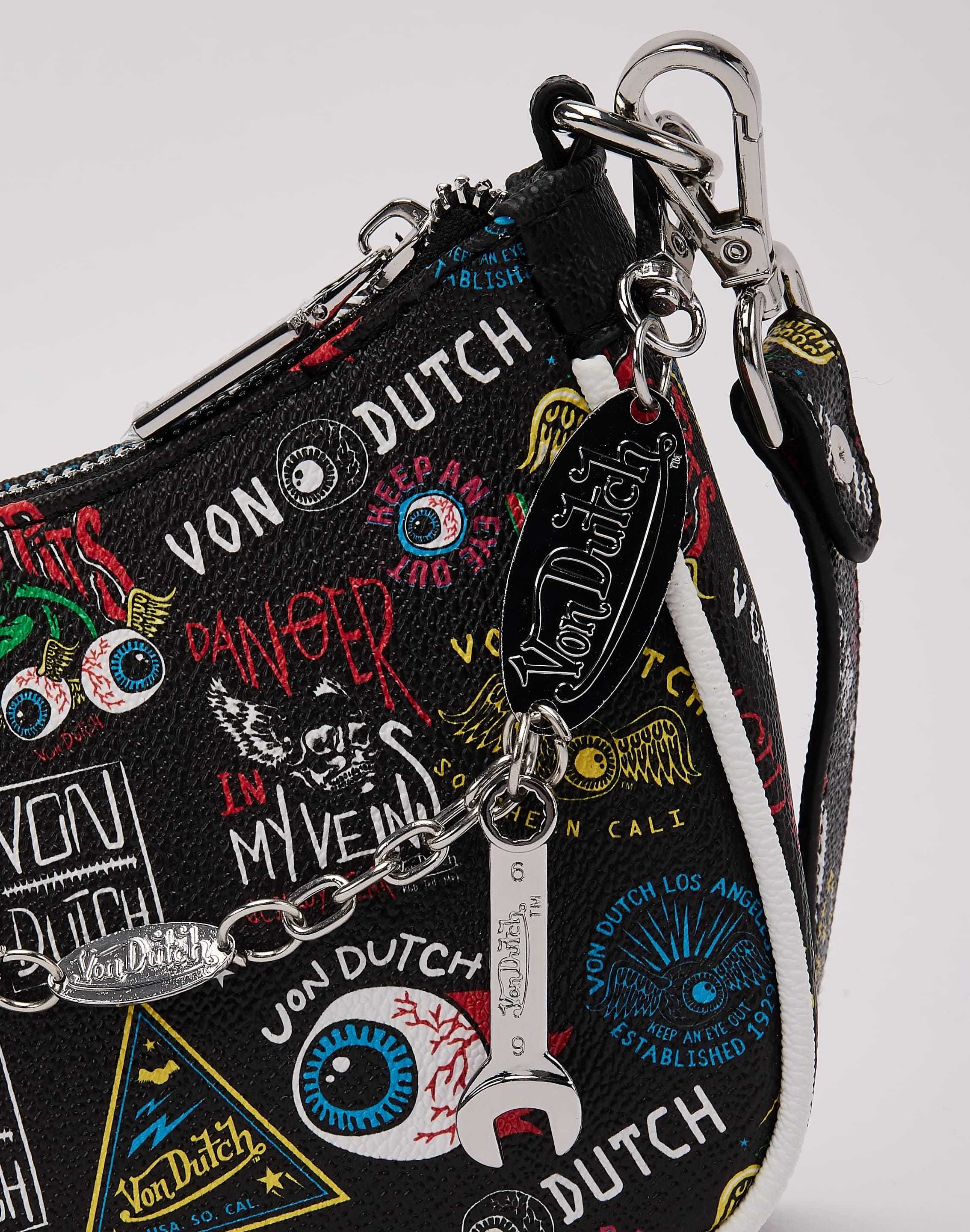 Von Dutch Multi - Logo Shoulder Bag