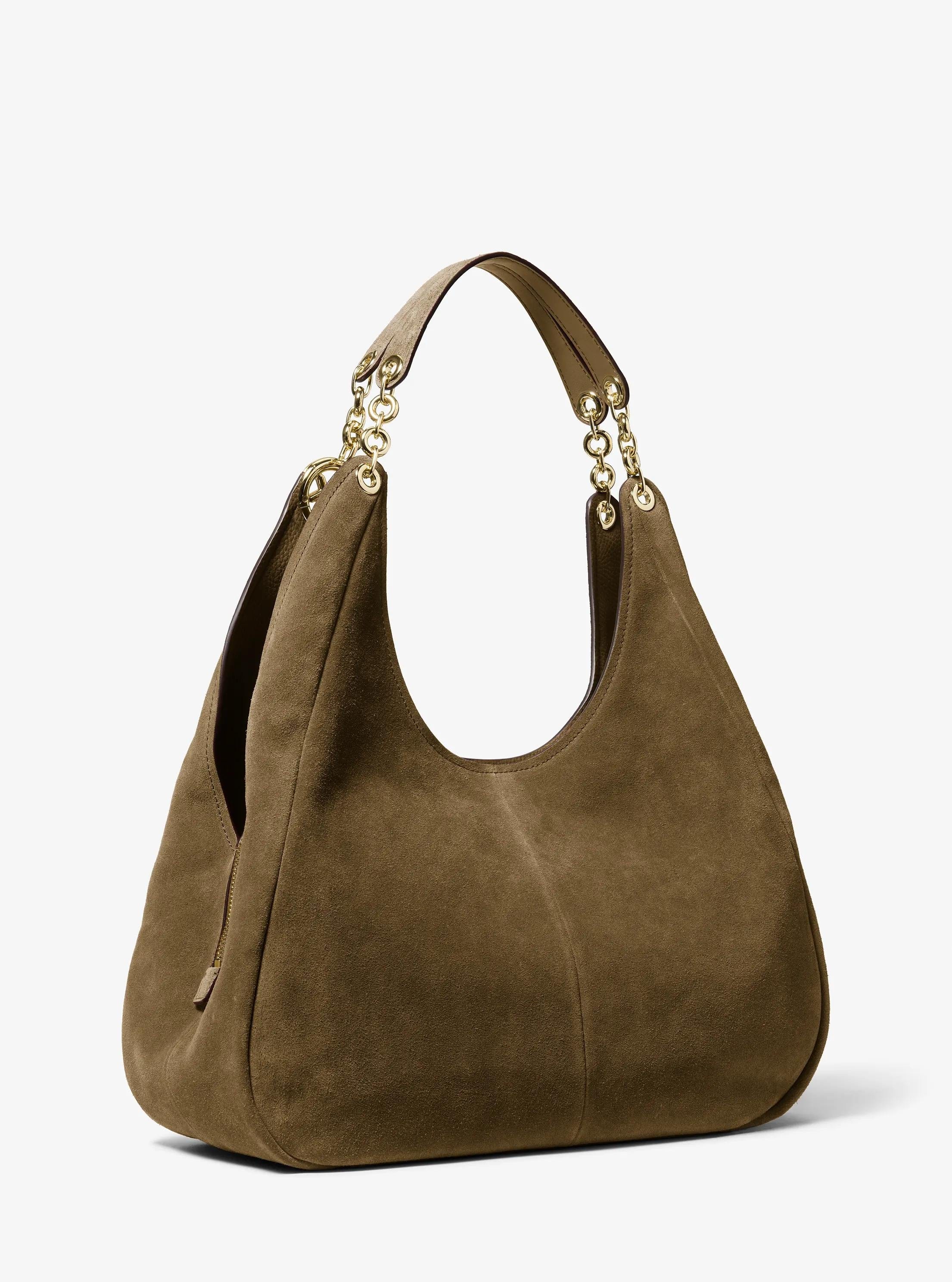 Ellie Large Suede Shoulder Bag