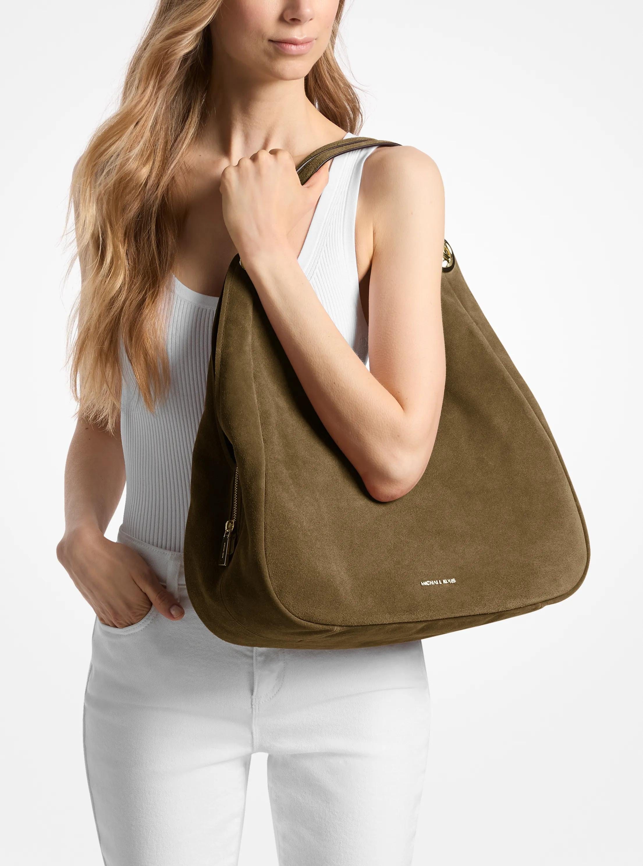 Ellie Large Suede Shoulder Bag