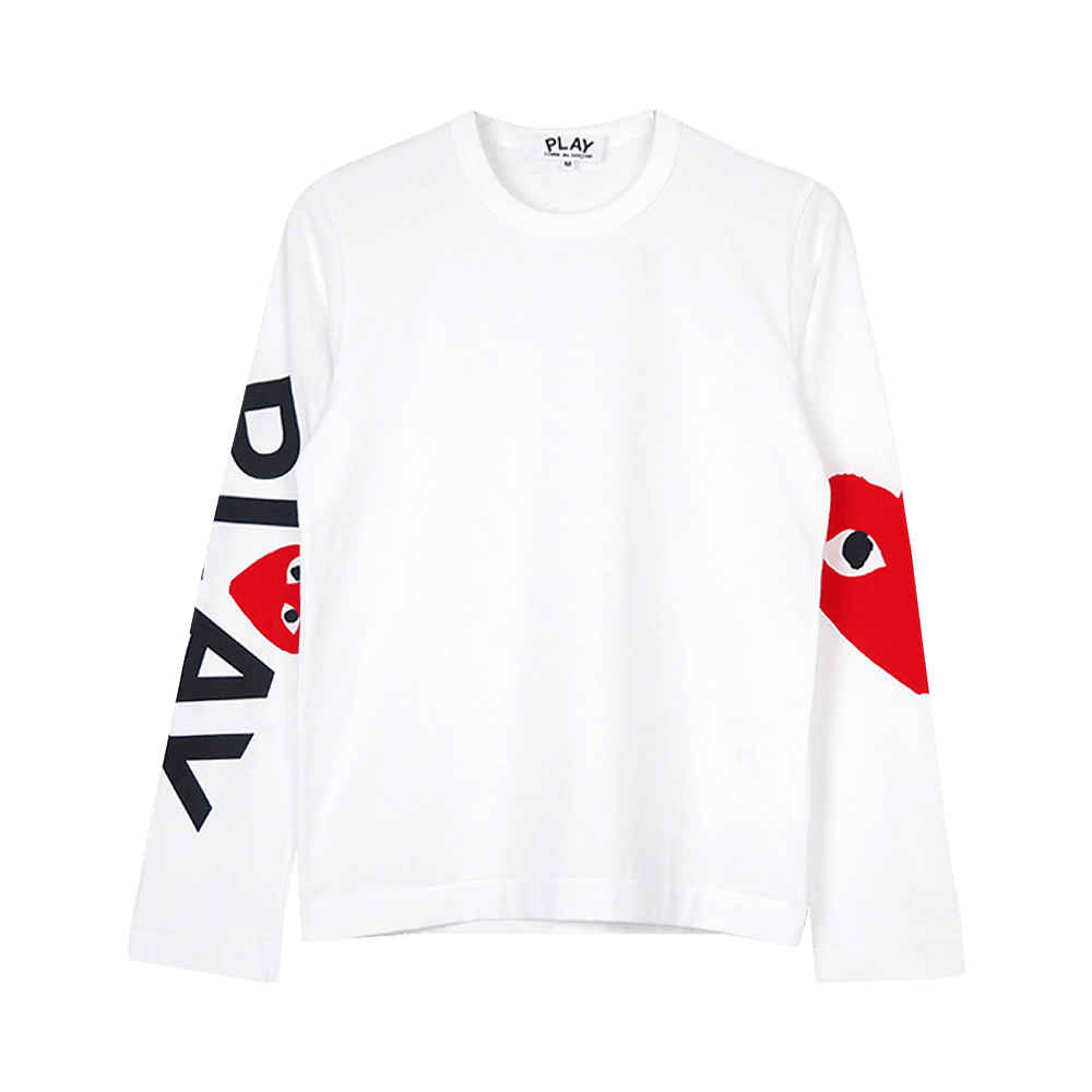 Comme des Garçons PLAY Oversized Heart Long-Sleeve T-Shirt White