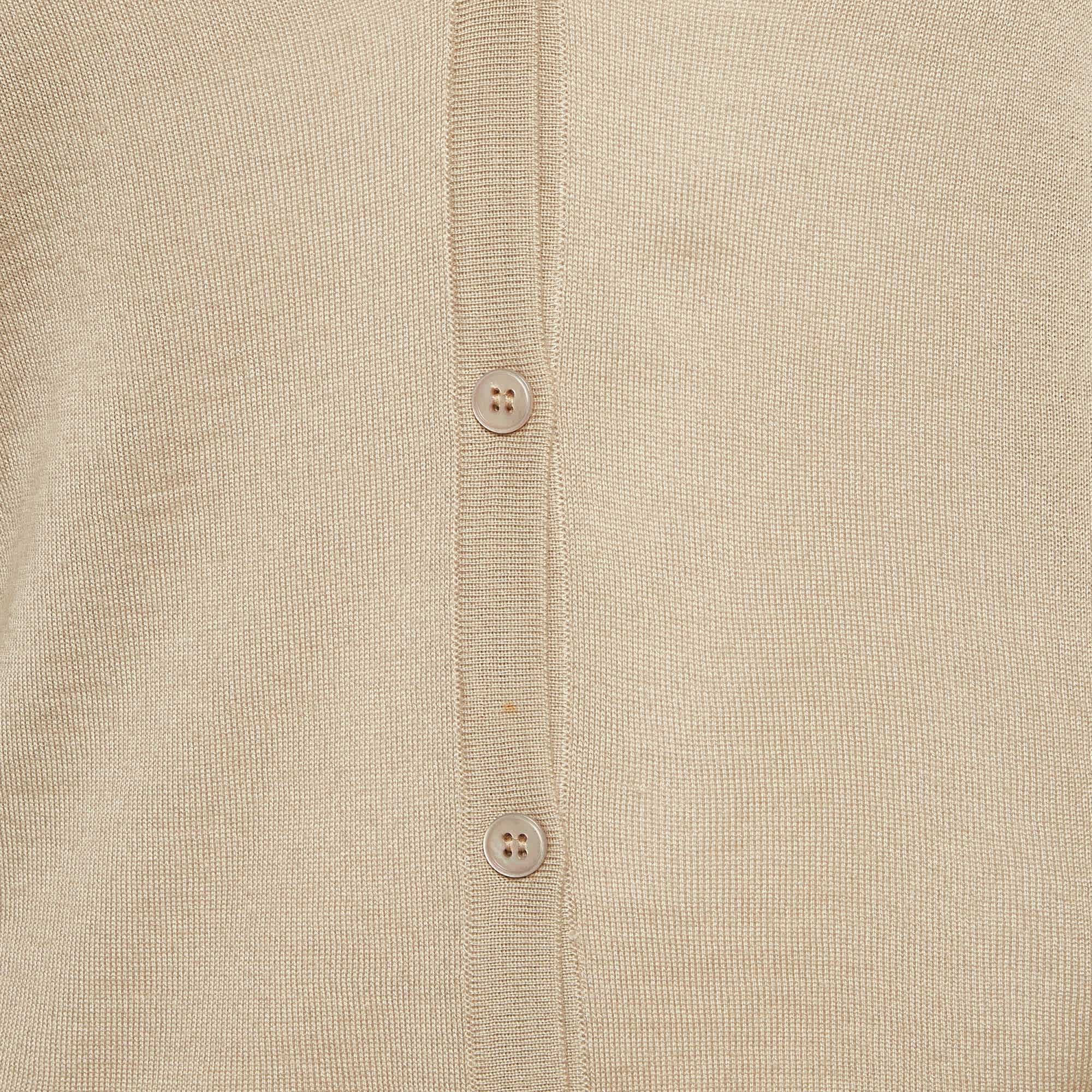 Jil Sander Beige Knitted Cardigan