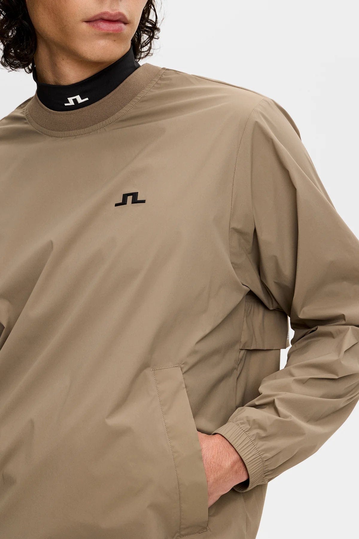 J. Lindeberg Ulf Crewneck Windbreaker - Brindle