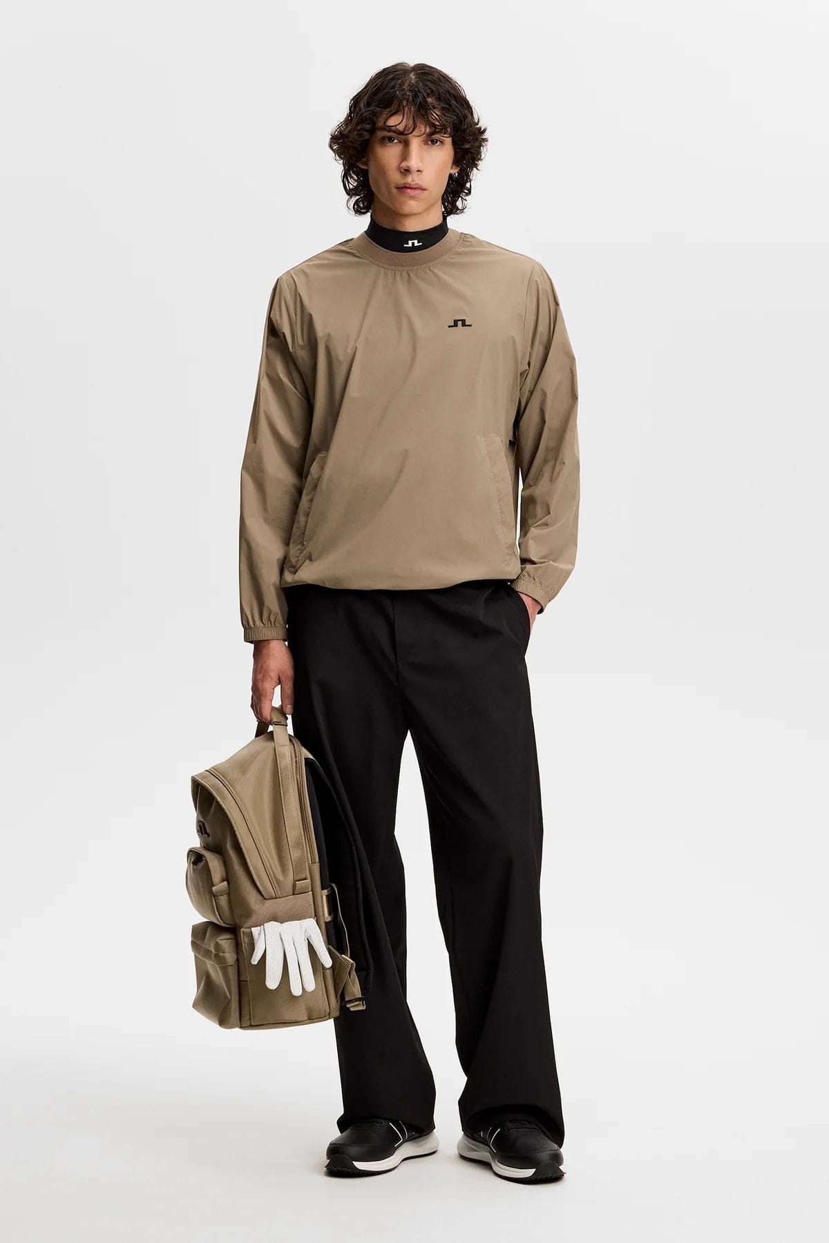 J. Lindeberg Ulf Crewneck Windbreaker - Brindle