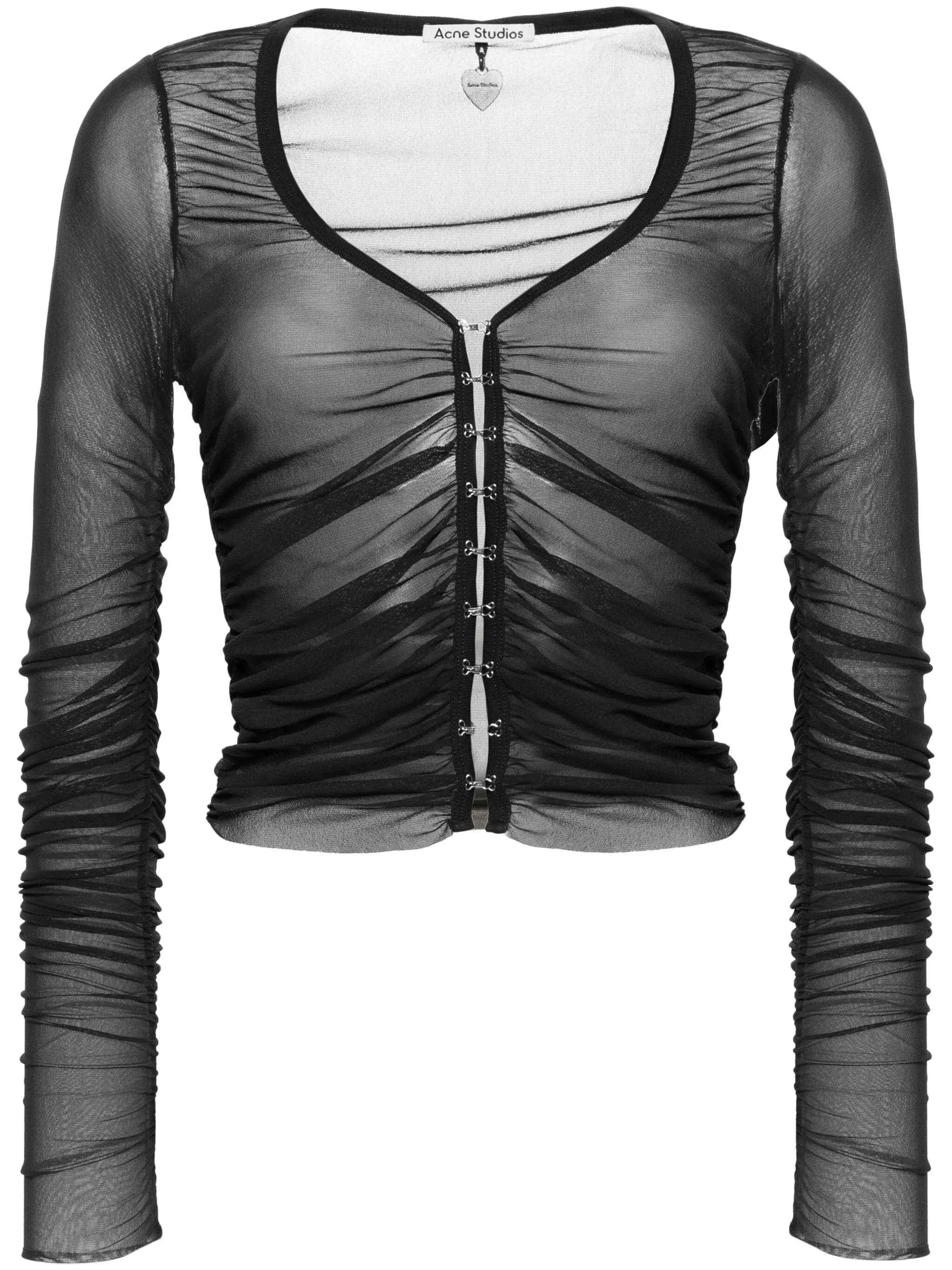 Acne Studios hook - fastening ruched blouse