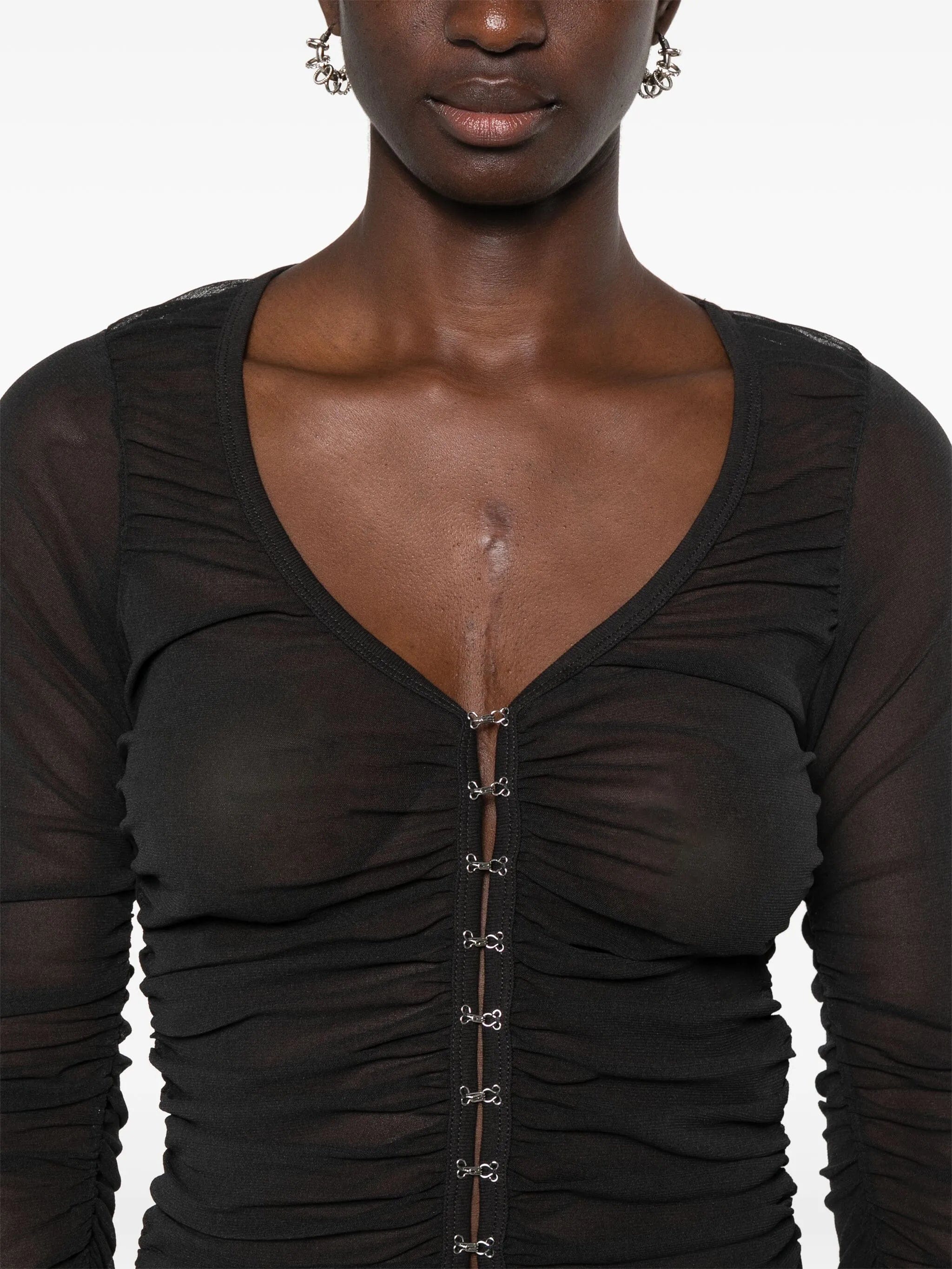 Acne Studios hook - fastening ruched blouse