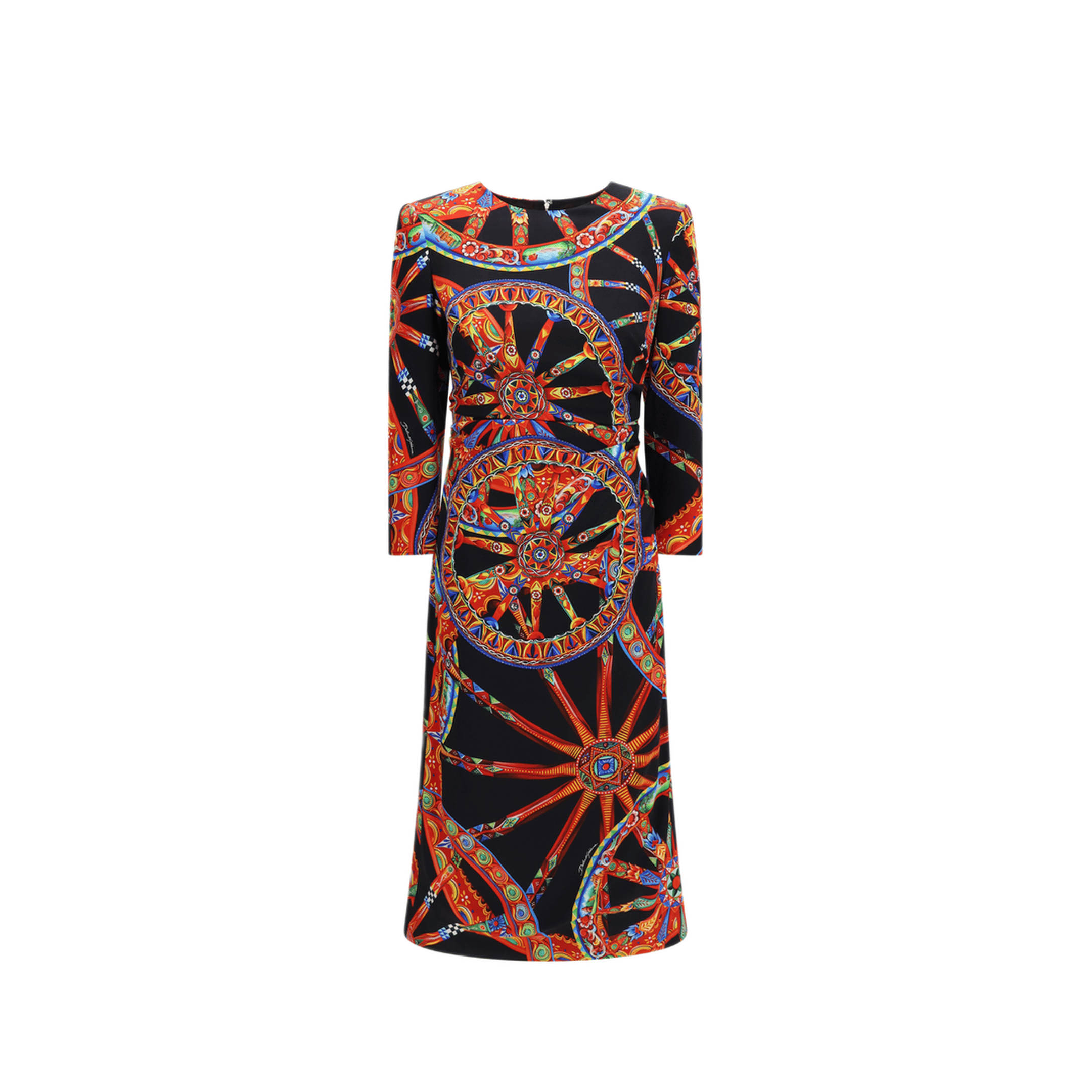 Dolce & Gabbana Carretto Print Charmeuse Dress