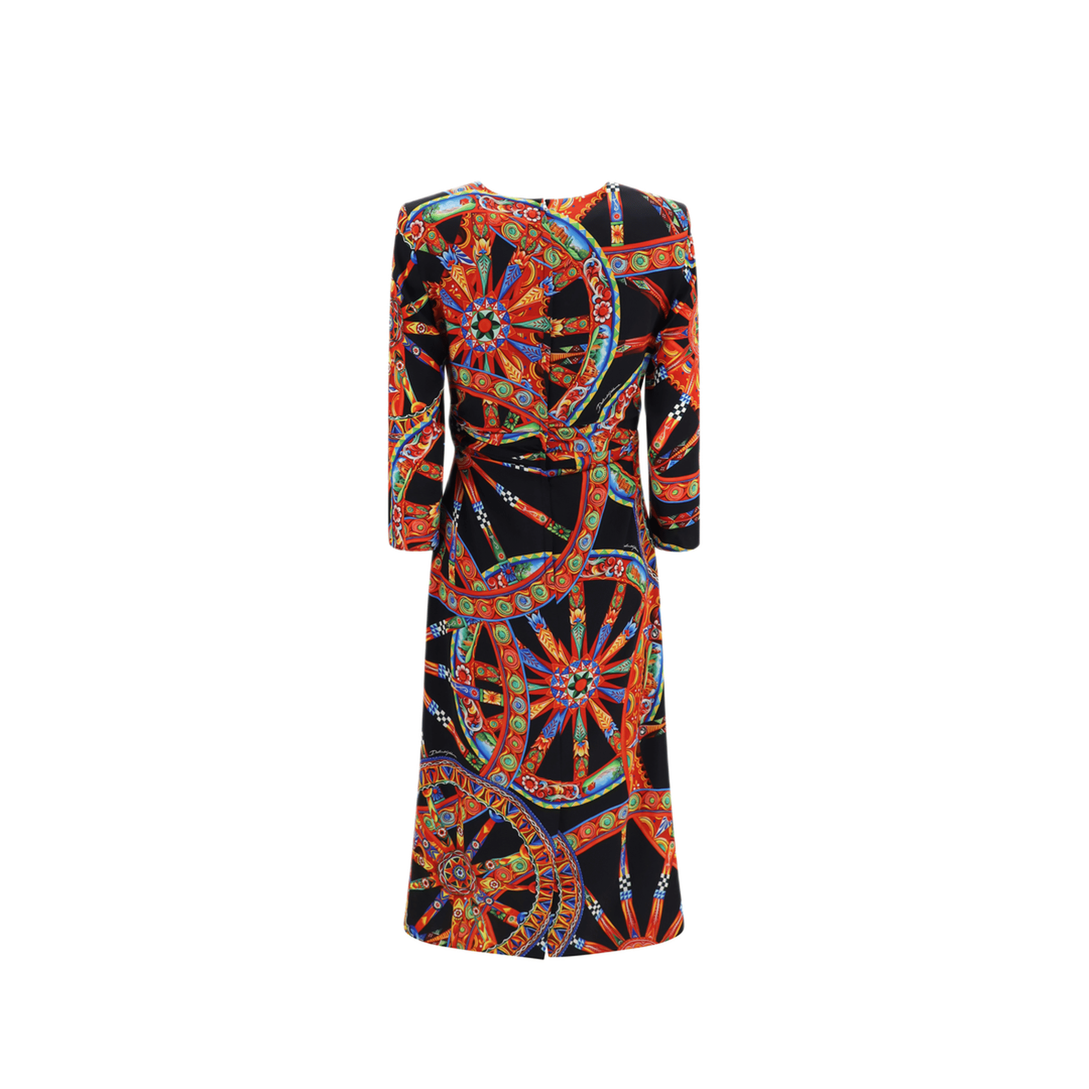 Dolce & Gabbana Carretto Print Charmeuse Dress