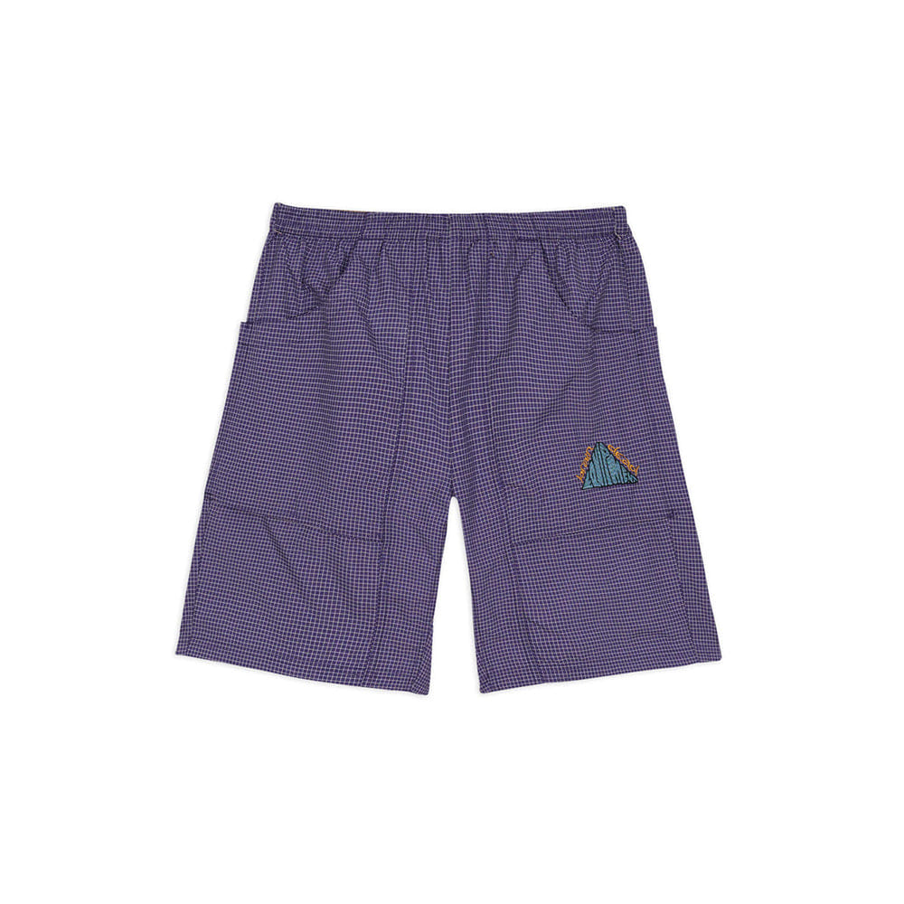 Brain Dead Gridded Ripstop Utility Short - Blueberry