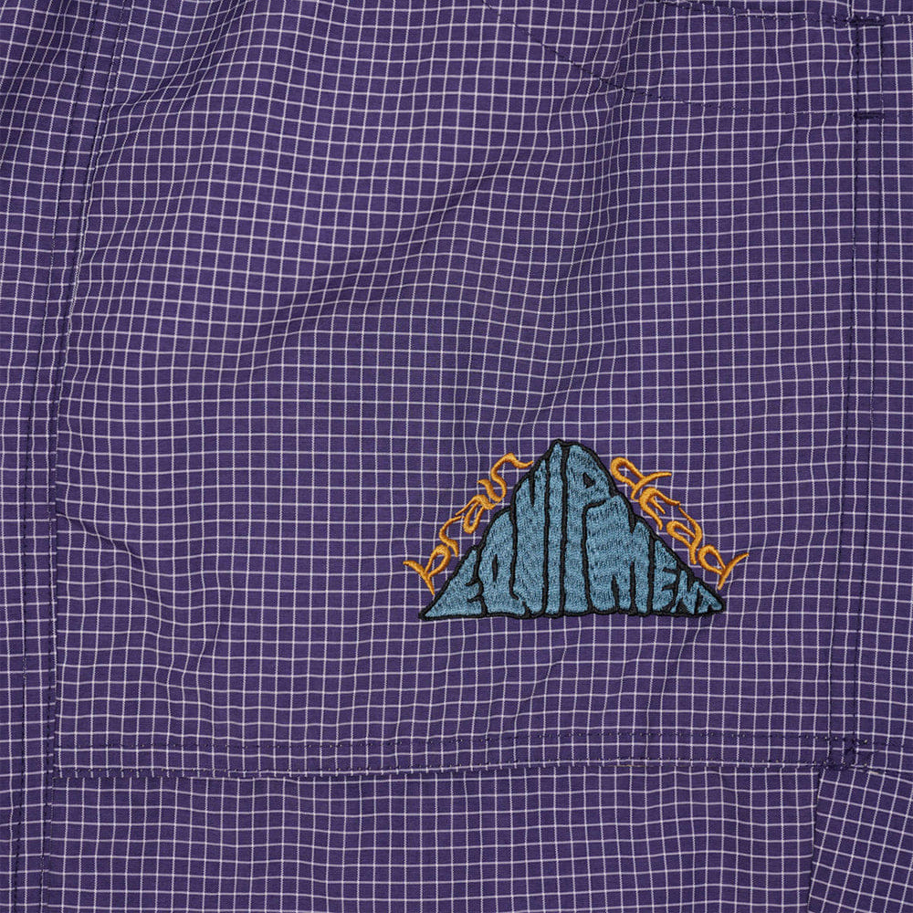 Brain Dead Gridded Ripstop Utility Short - Blueberry