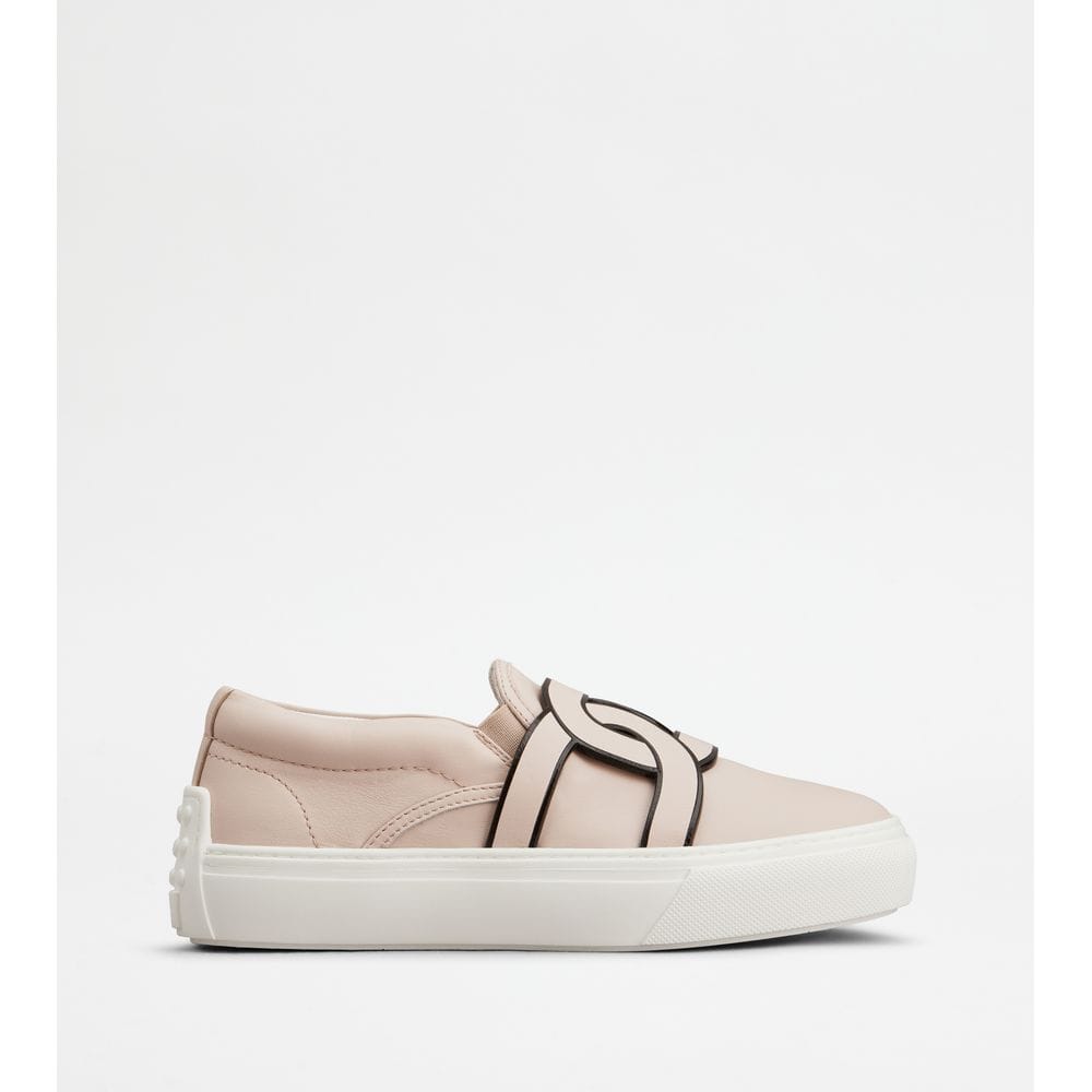 Tod's Tods Kate Slip - Ons In Leather Pink Womens