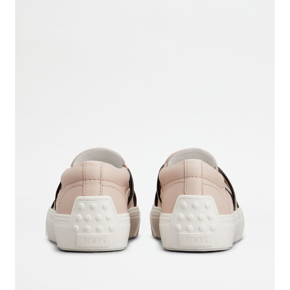 Tod's Tods Kate Slip - Ons In Leather Pink Womens