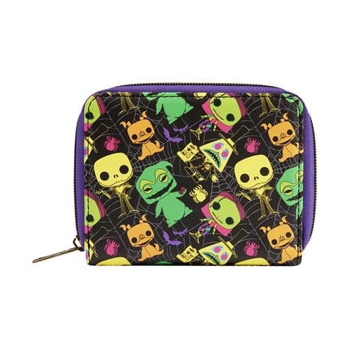 Funko The Nightmare Before Christmas Black Light Print Zip - Around Wallet