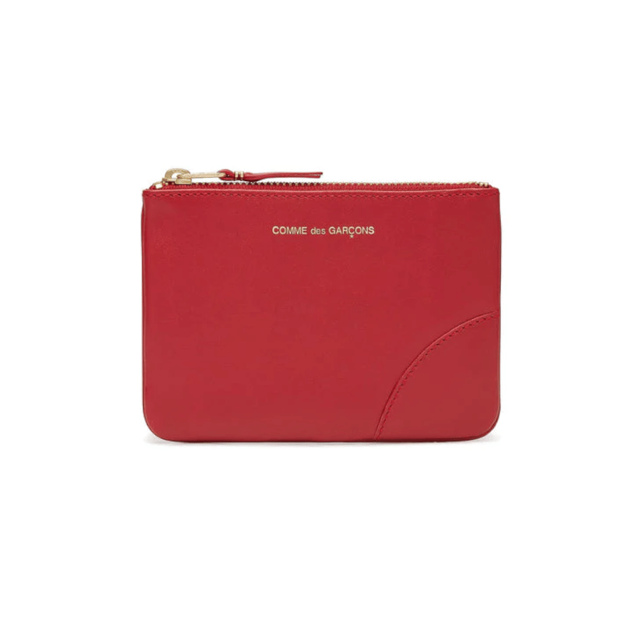 CDG WALLET - Classic Colour Zip Pouch - (Red SA8100)