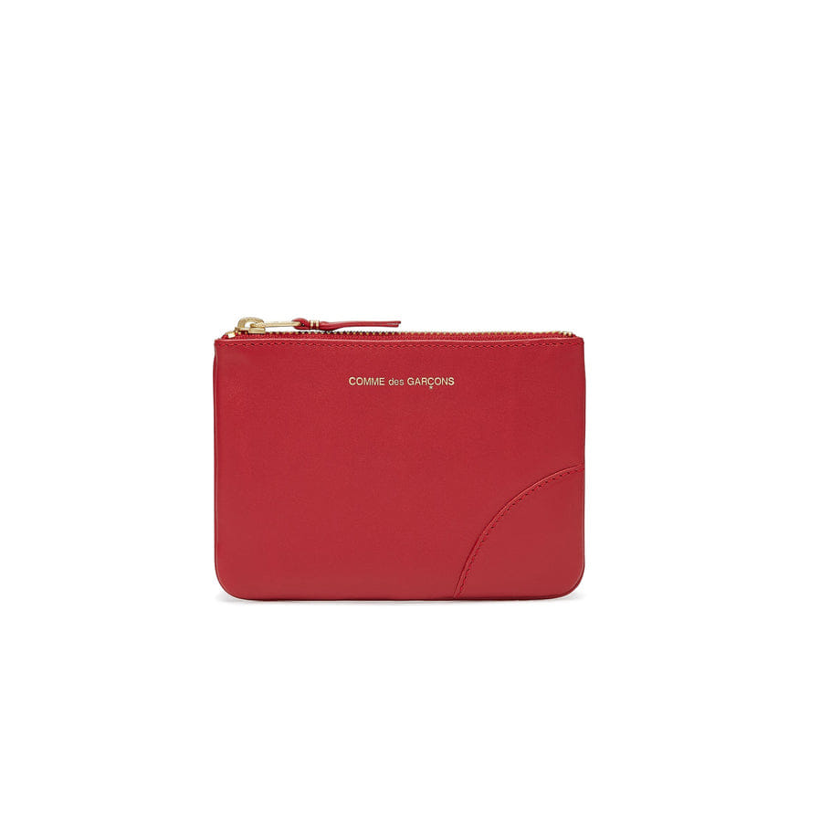 CDG WALLET - Classic Colour Zip Pouch - (Red SA8100)