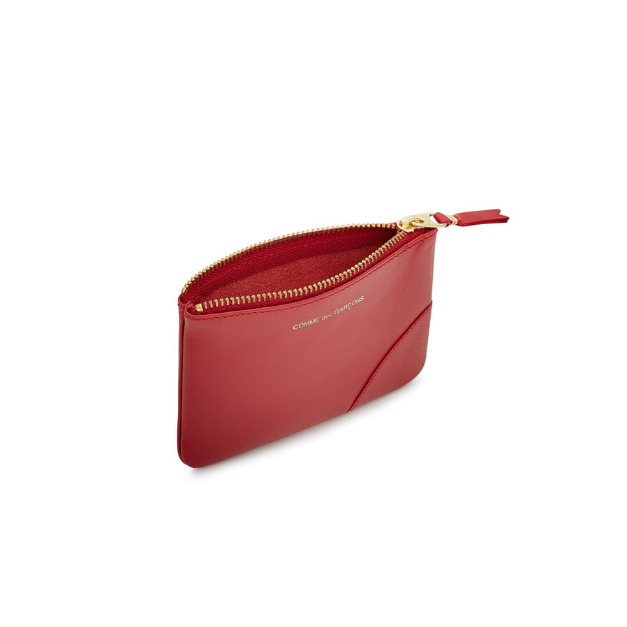 CDG WALLET - Classic Colour Zip Pouch - (Red SA8100)