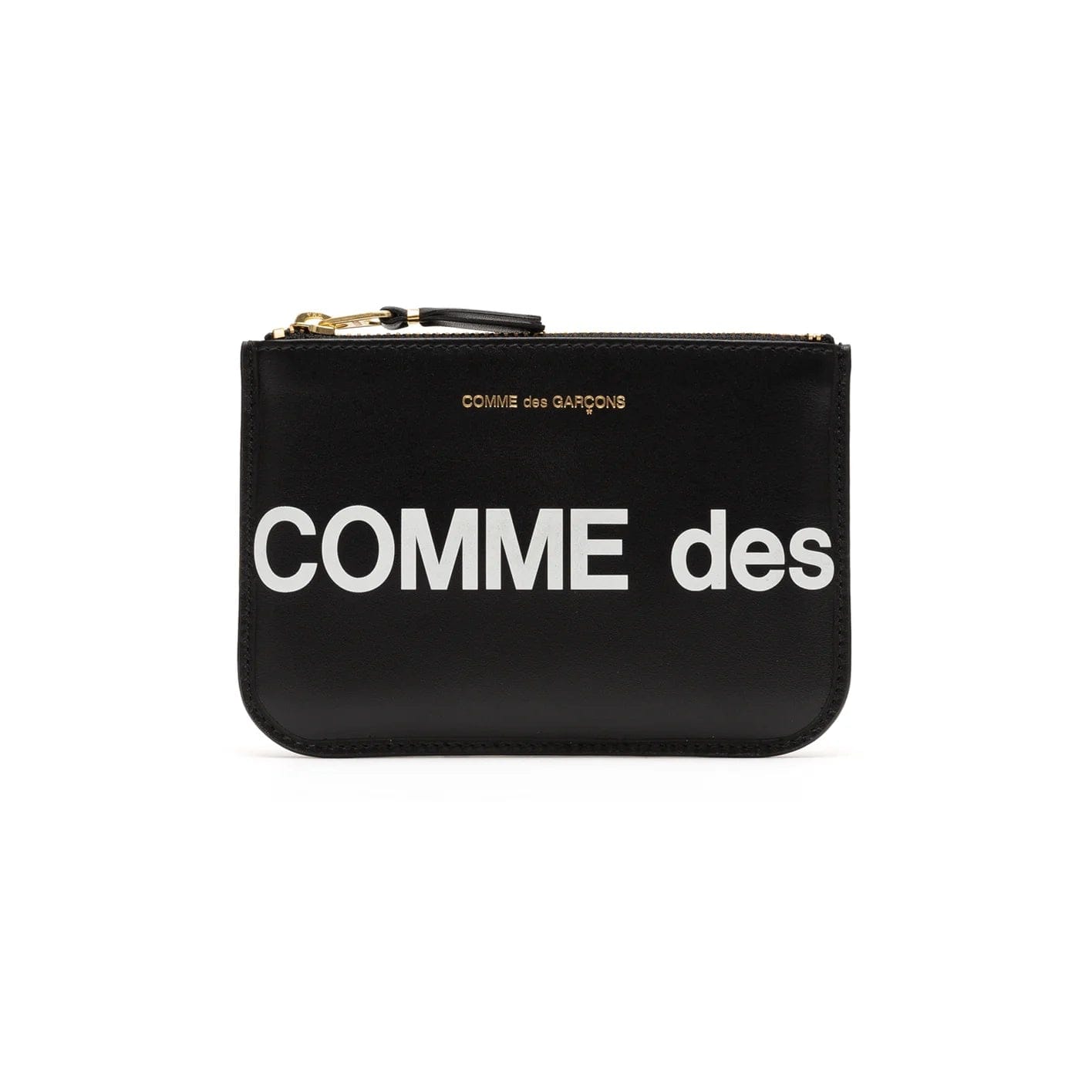 CDG WALLET - Huge Logo Wallet Zip Pouch - (Black SA8100HL)