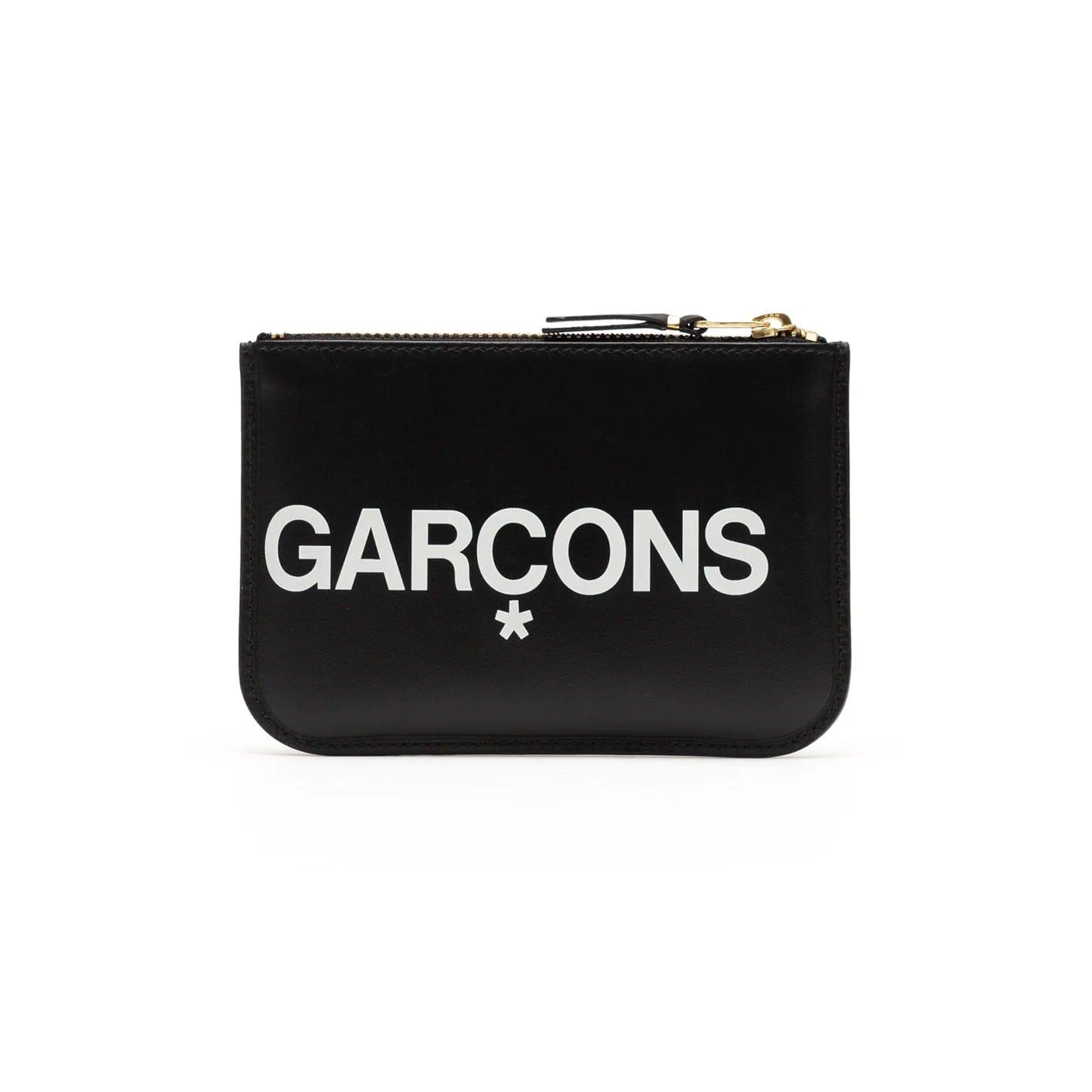 CDG WALLET - Huge Logo Wallet Zip Pouch - (Black SA8100HL)