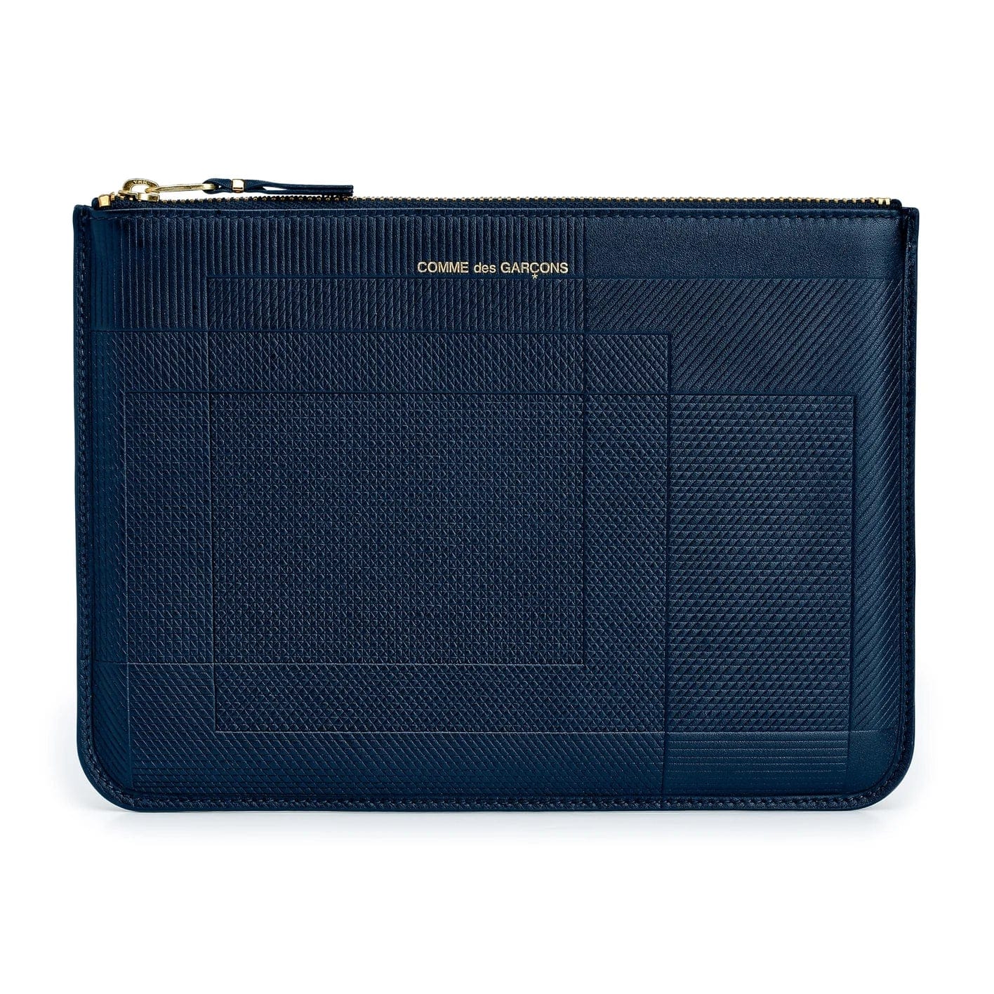 CDG WALLET - Intersection Big Zip Pouch - (Navy SA5100LS)