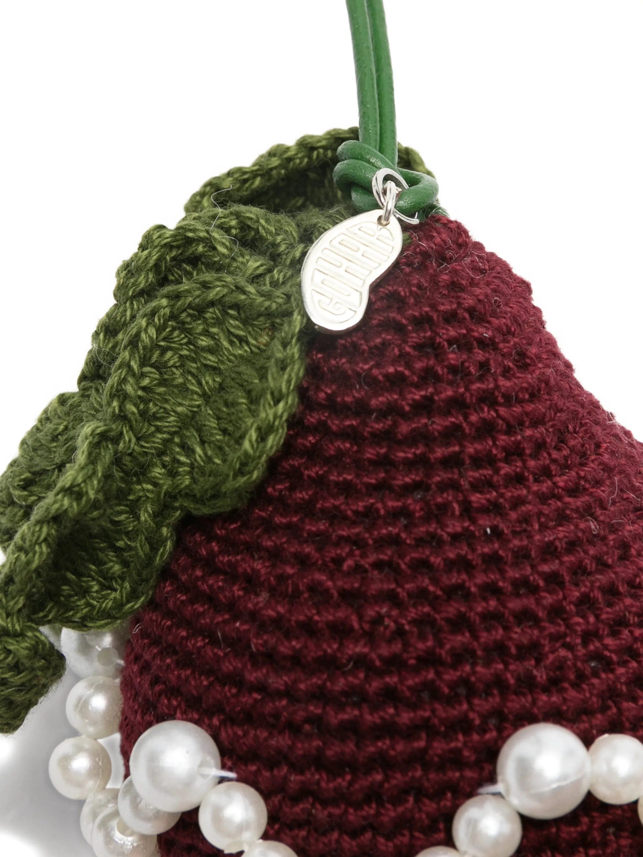 Gohar World crochet beaded beet bag charm