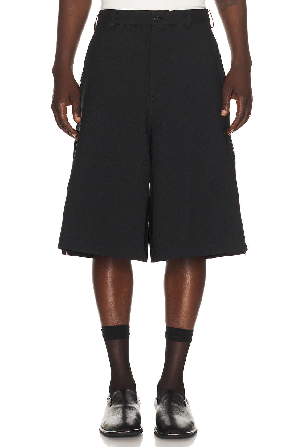 Comme Des Garcons Zipper Detail Shorts