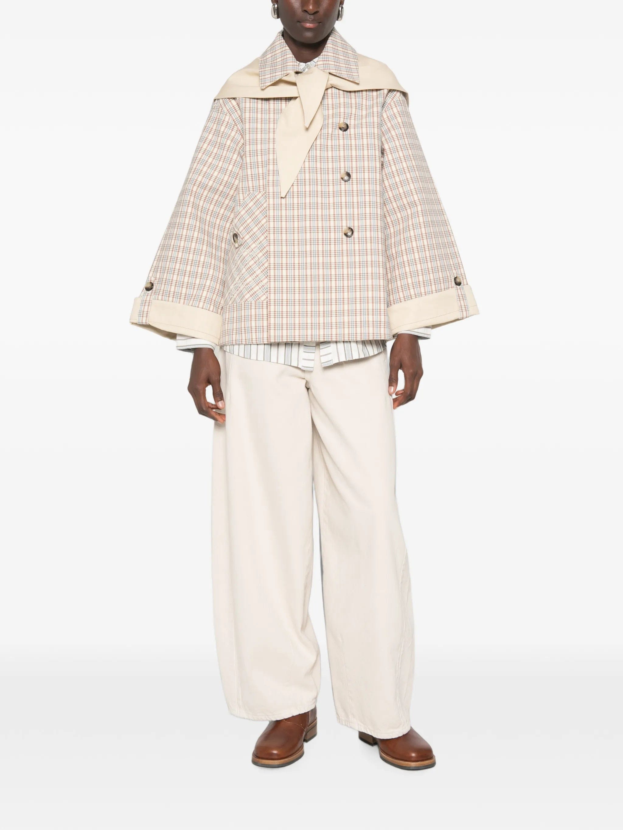 Damson Madder Jerry reversible checked jacket