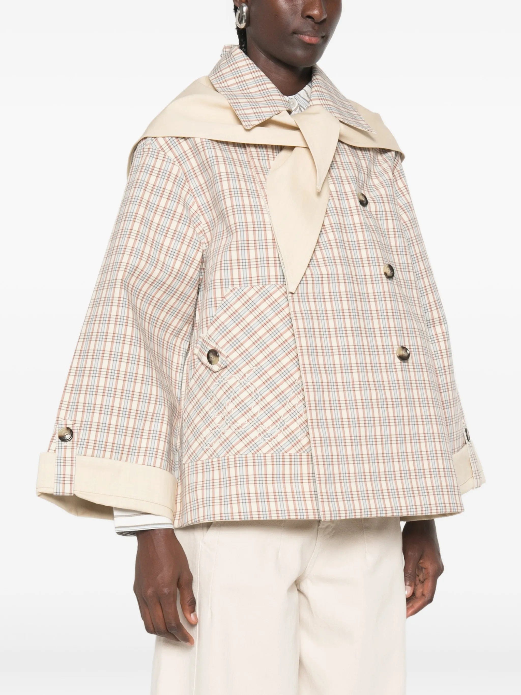 Damson Madder Jerry reversible checked jacket