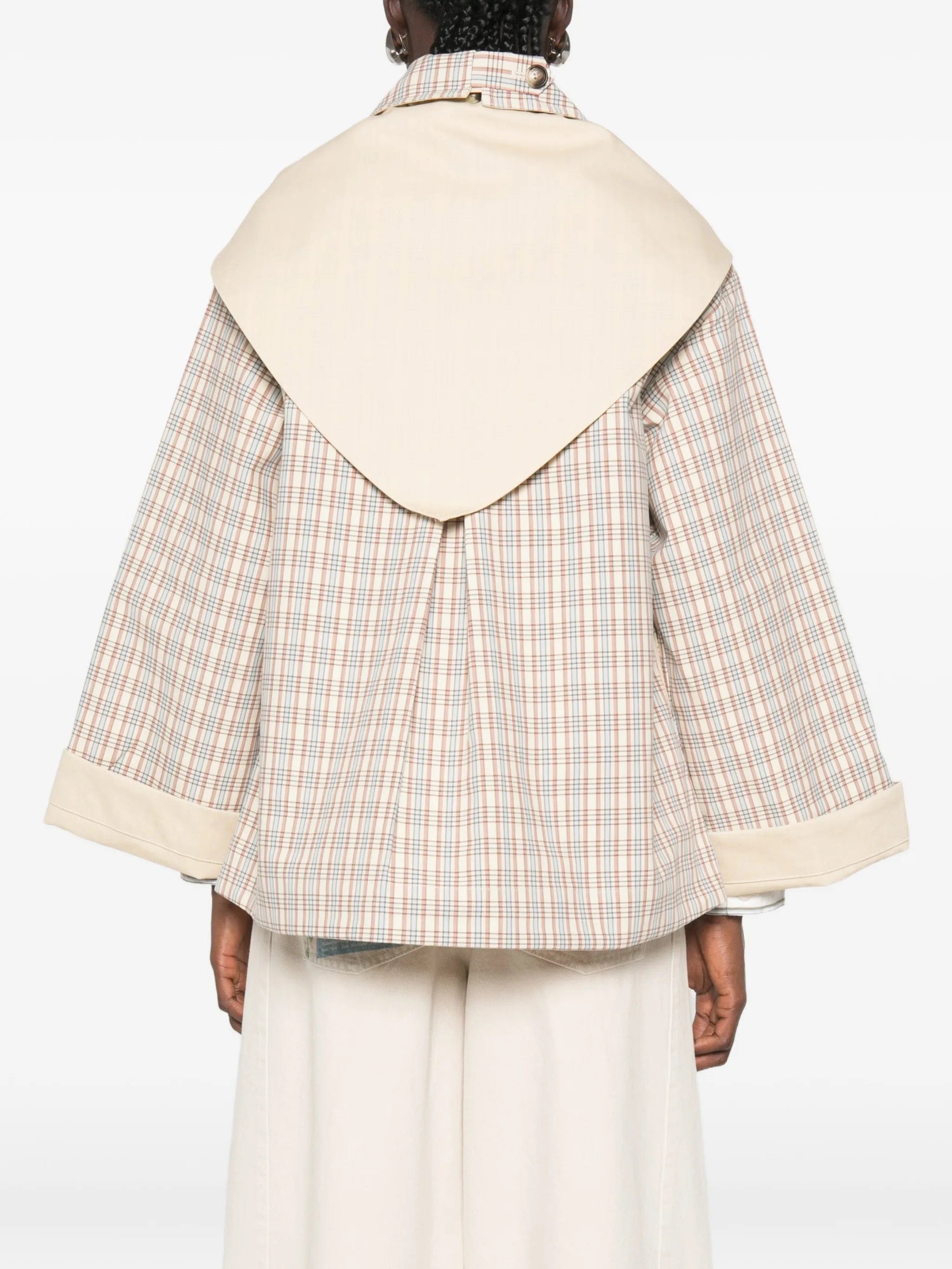 Damson Madder Jerry reversible checked jacket