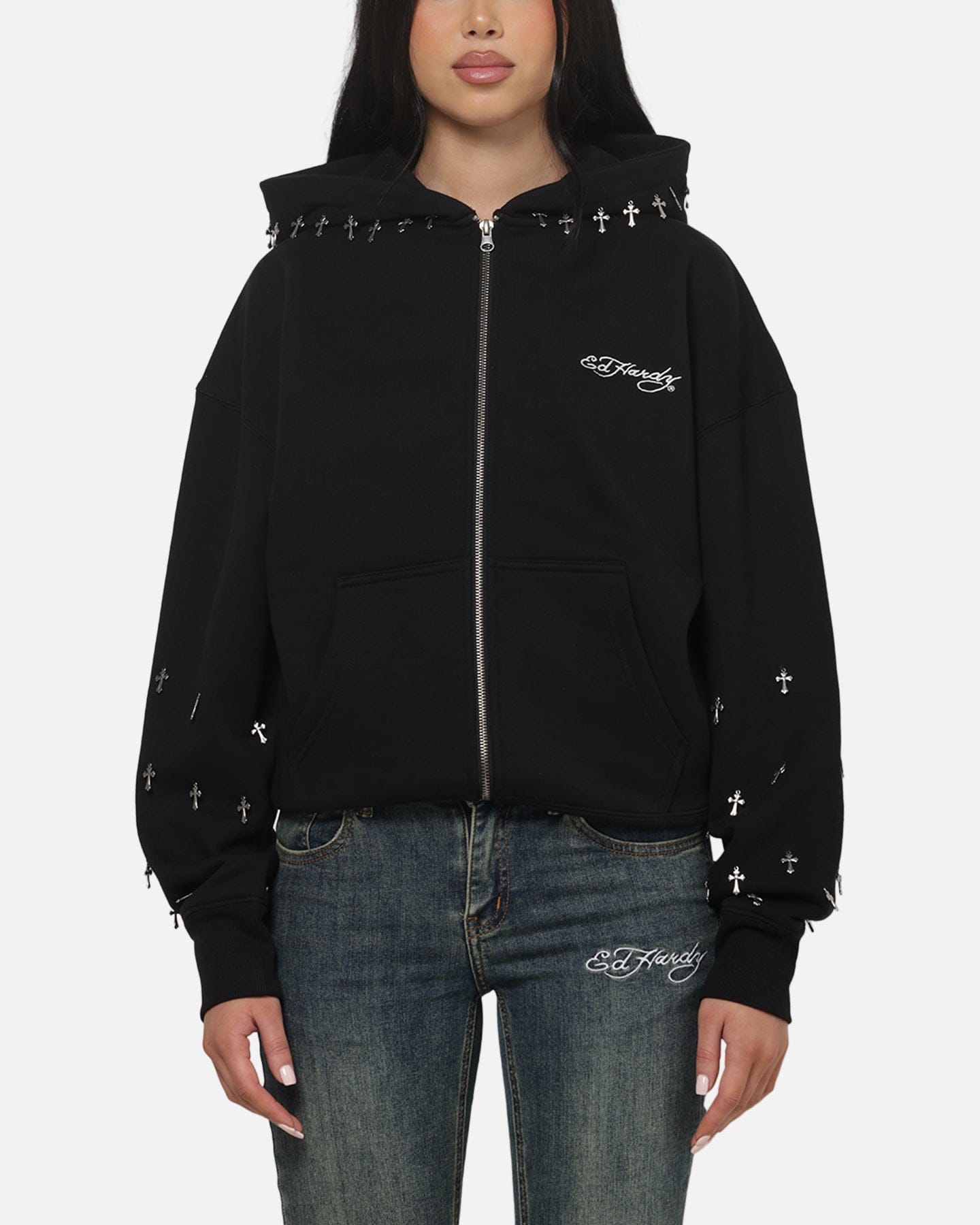 Ed Hardy Eternal Hoodie Black