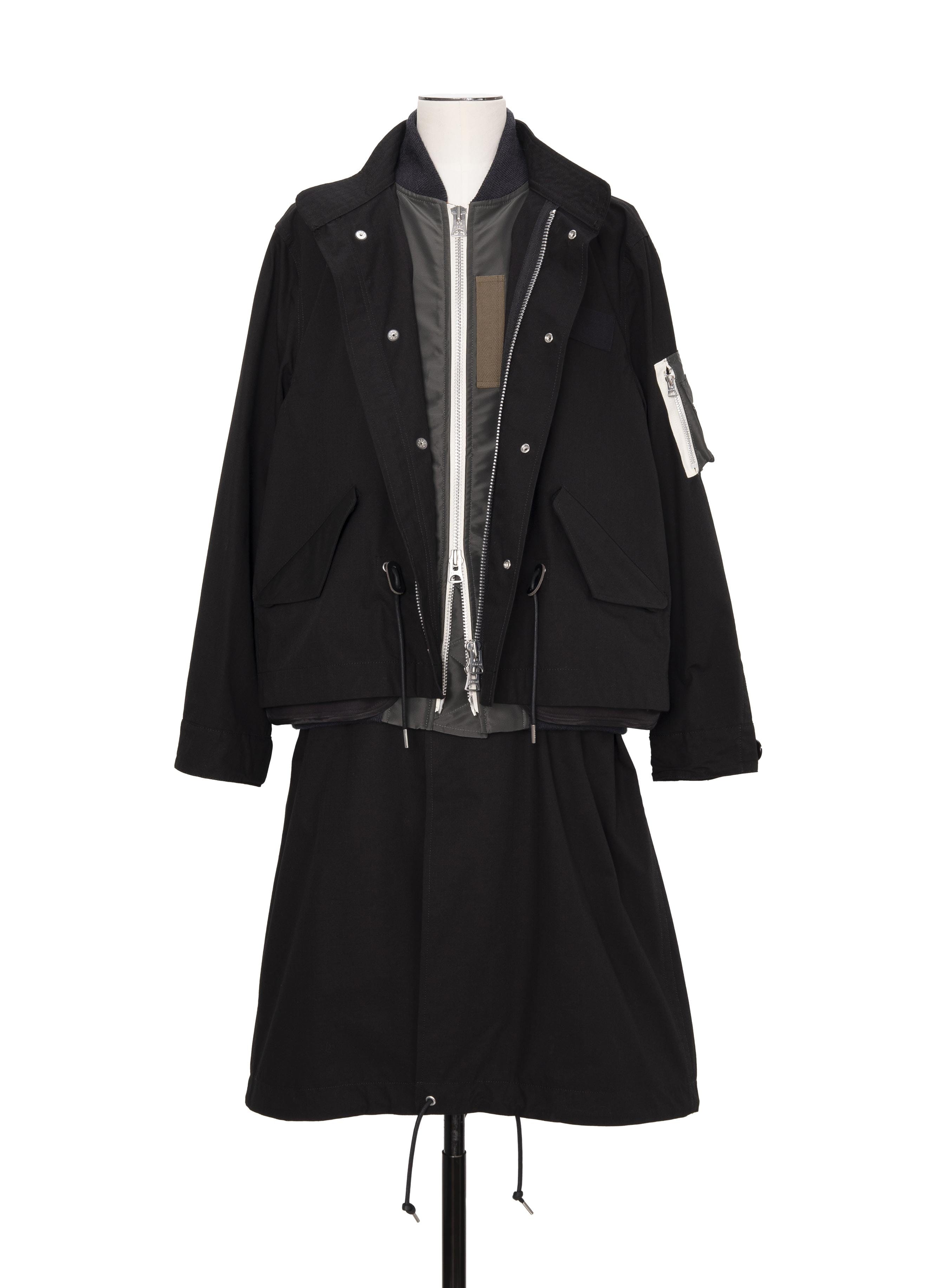 Sacai Nylon Twill x Rip Stop Coat