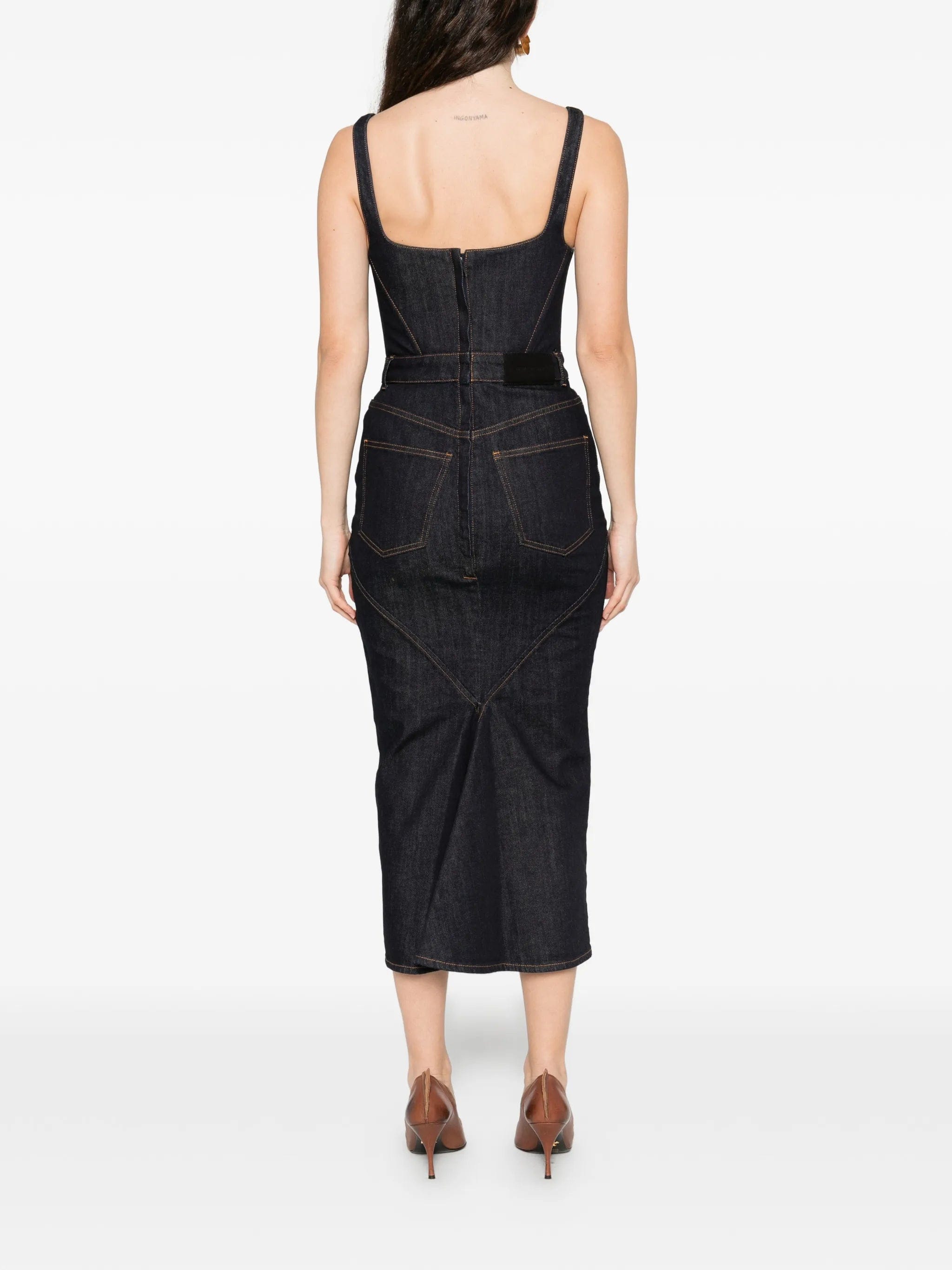 Givenchy pocket denim midi dress