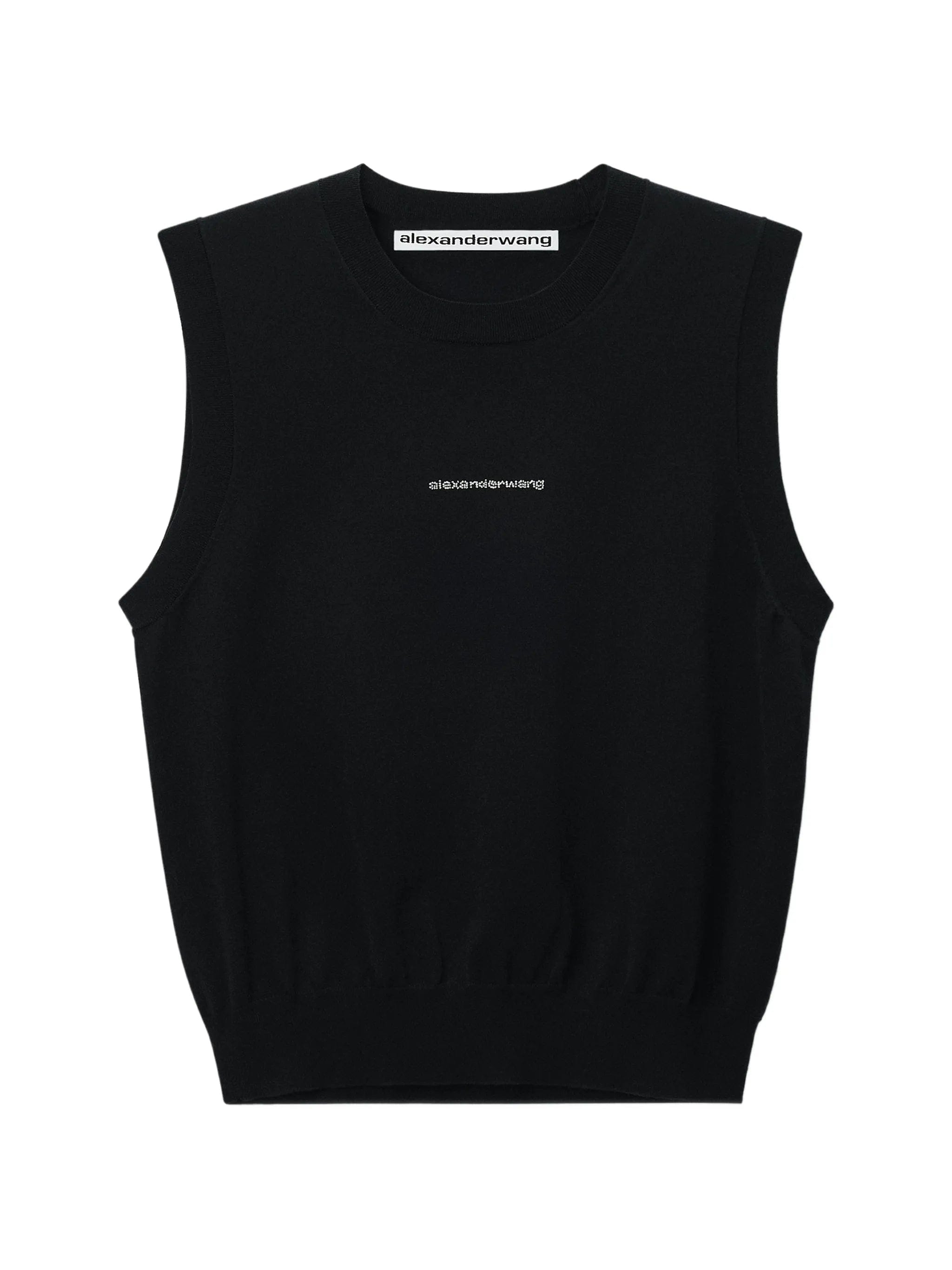 Alexander Wang crystal - logo tank top