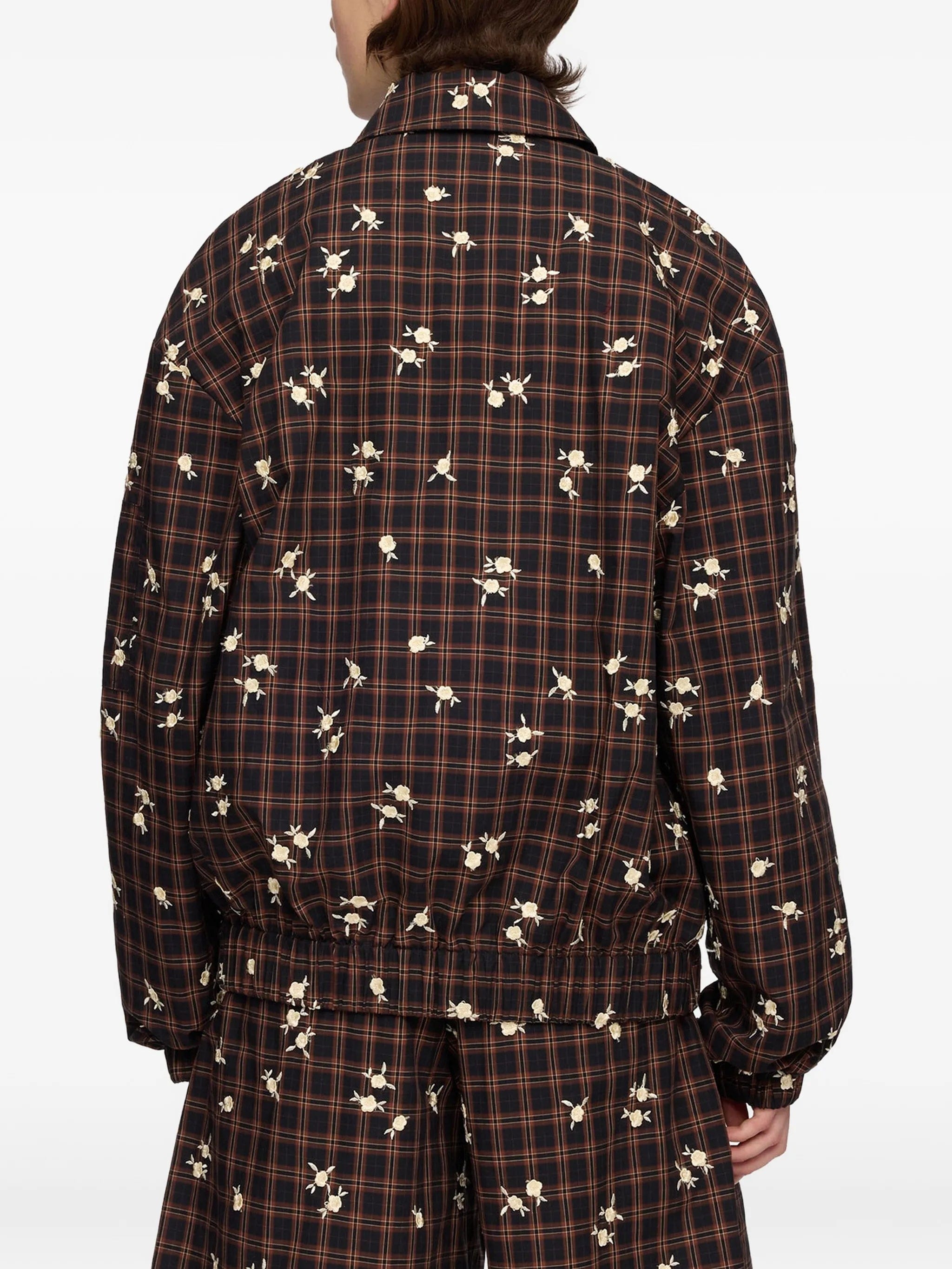 GANNI checked bomber jacket