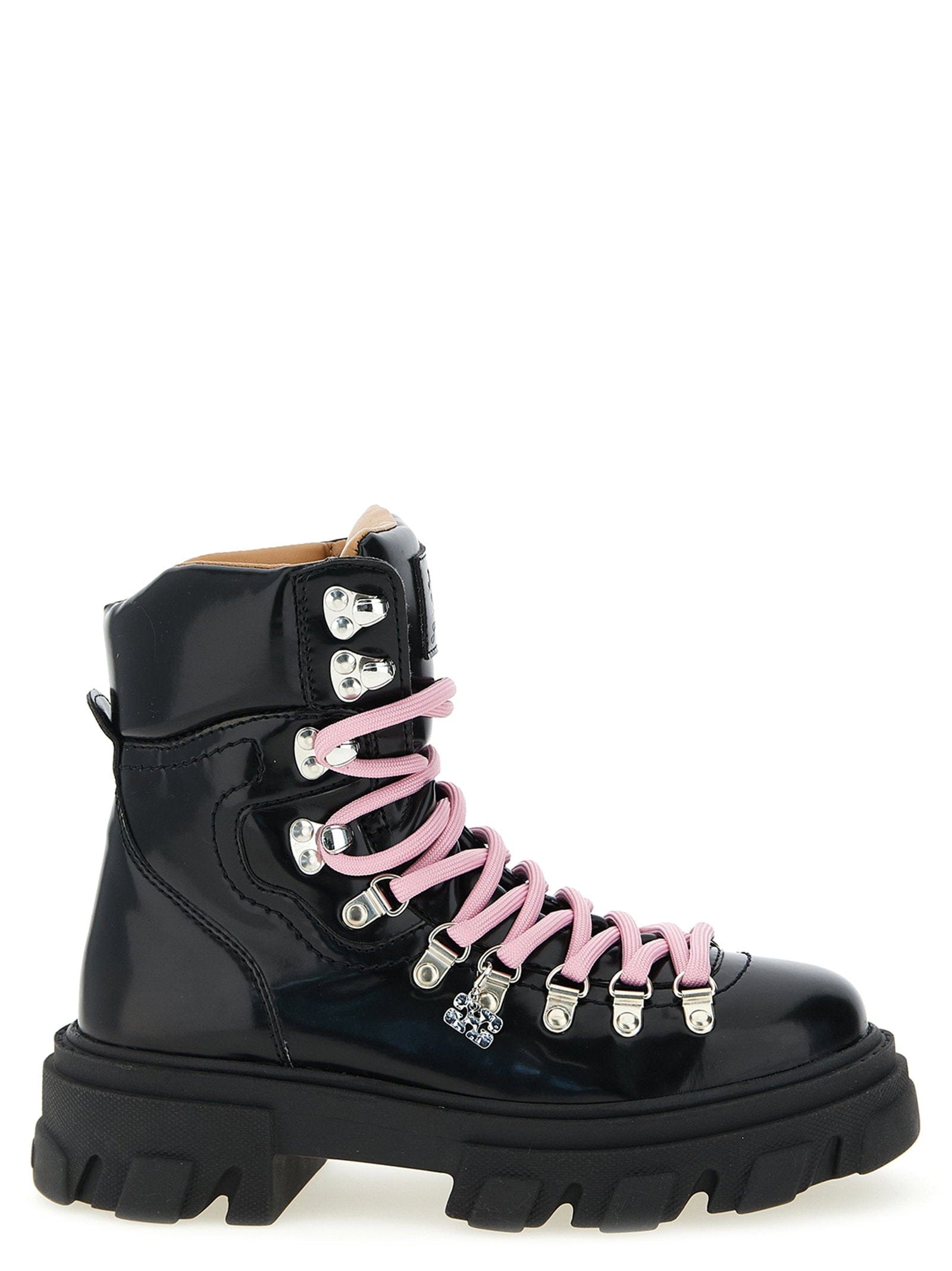 Ganni Cleated Mountain Boot — Black