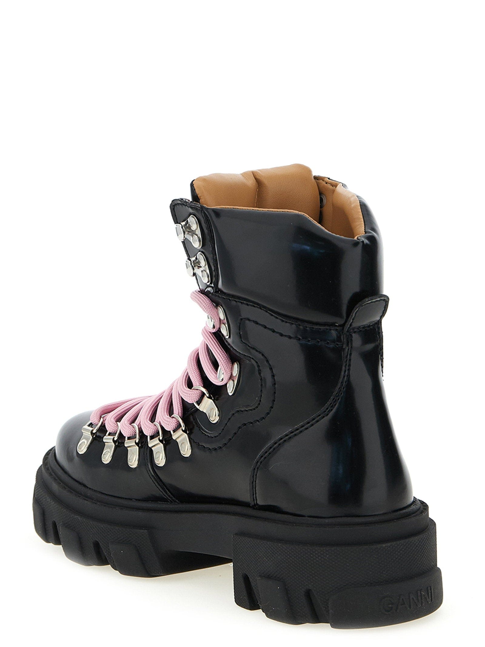 Ganni Cleated Mountain Boot — Black