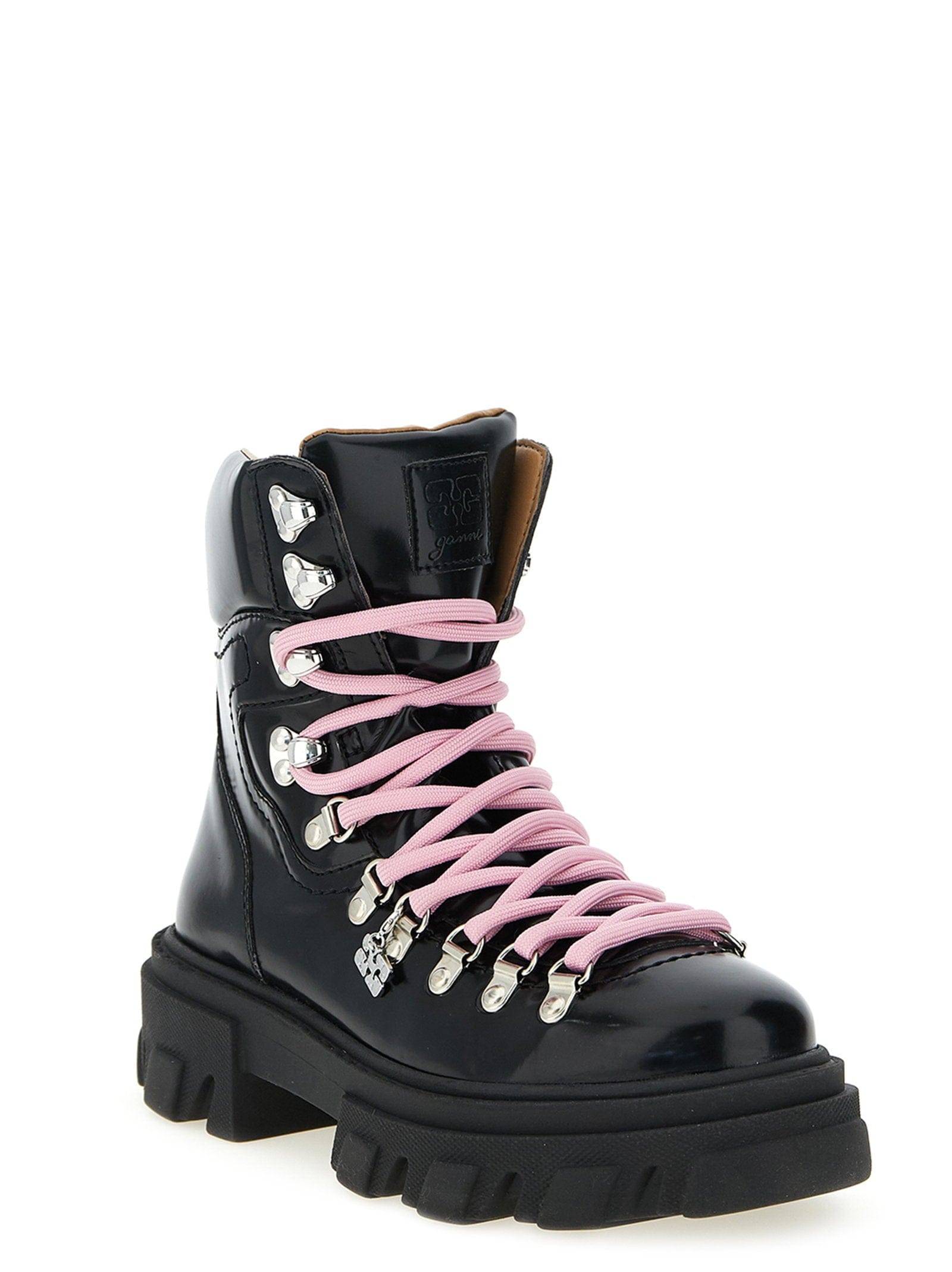 Ganni Cleated Mountain Boot — Black