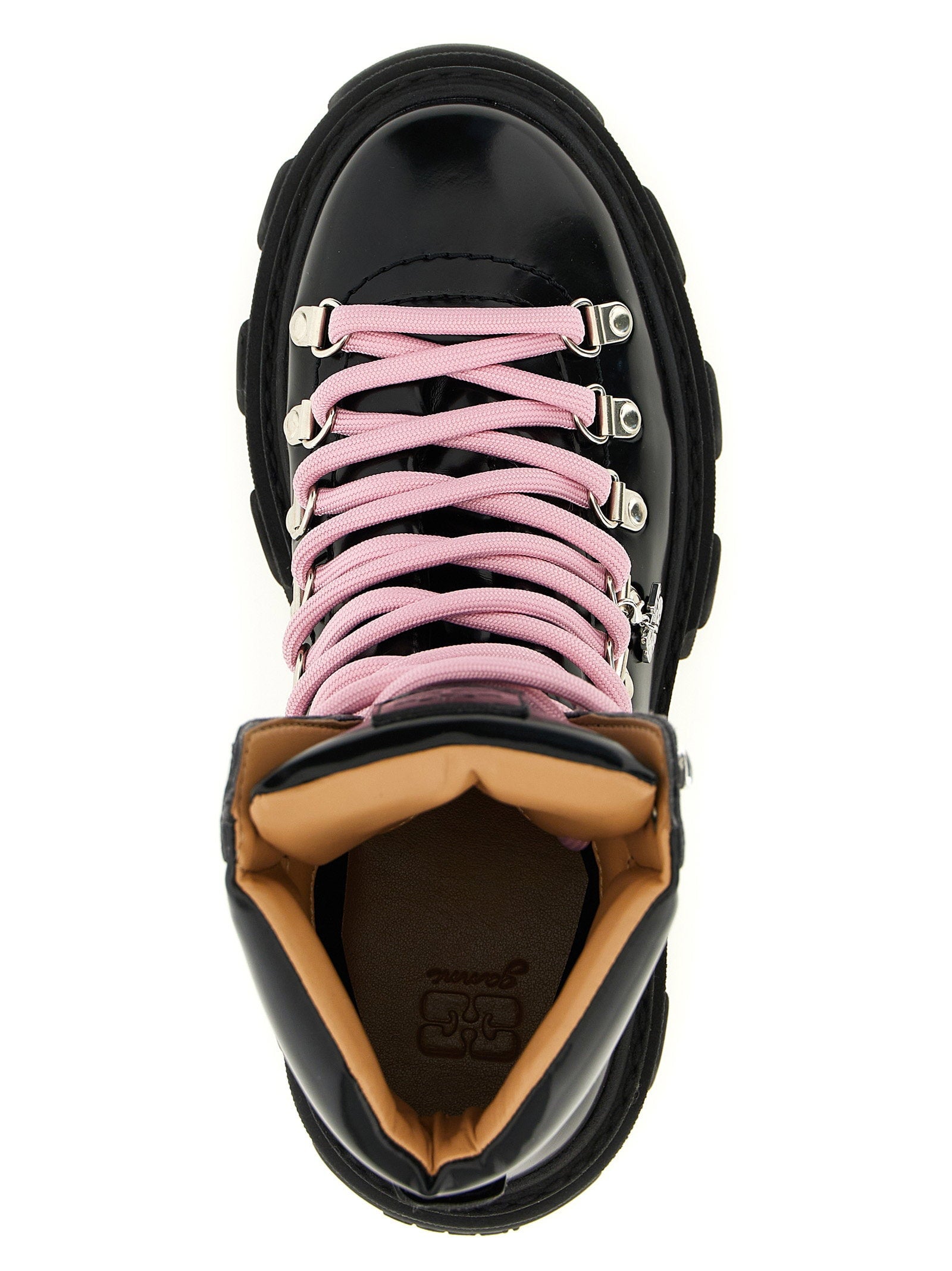 Ganni Cleated Mountain Boot — Black