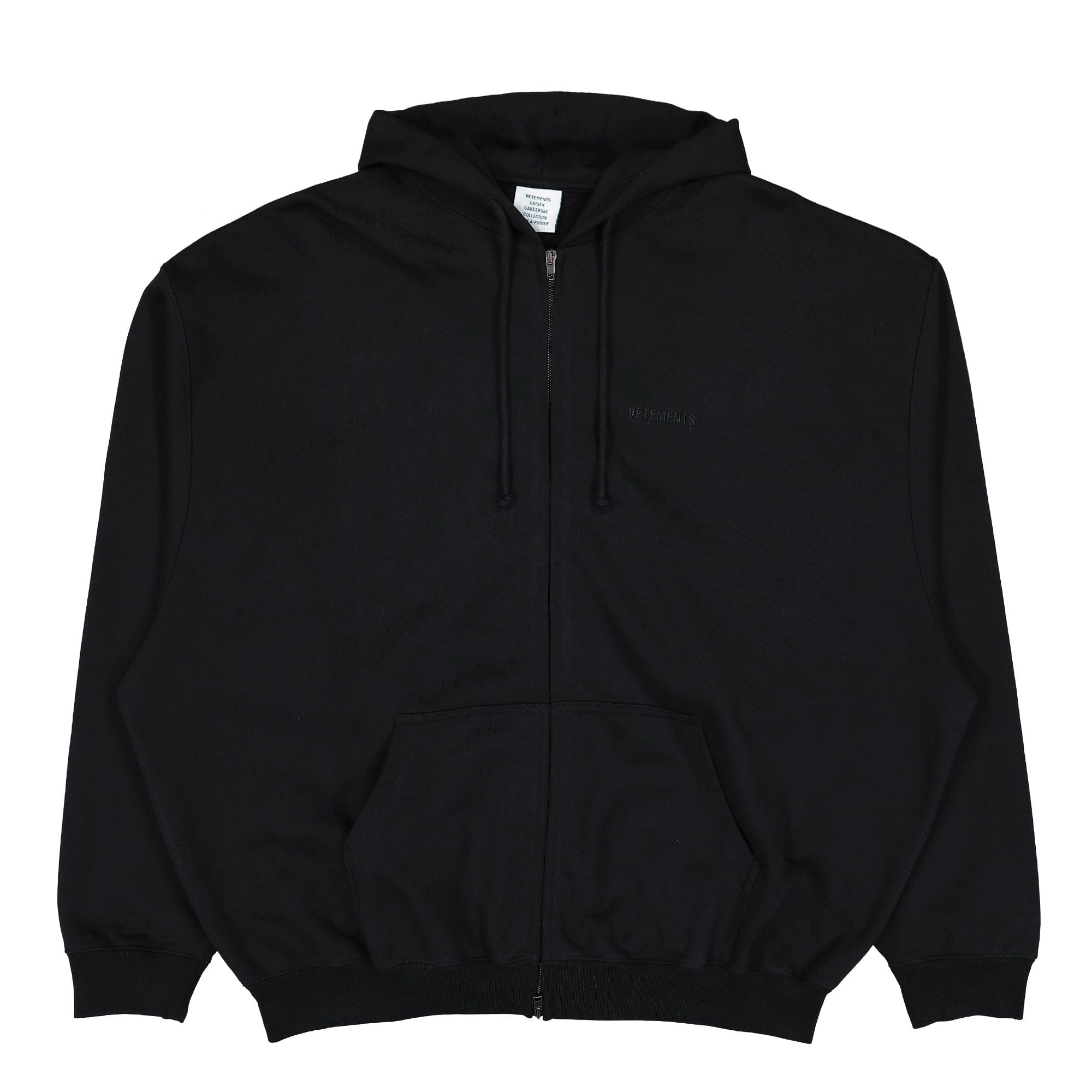 Vetements Logo Oversized Zip - Up Hoodie