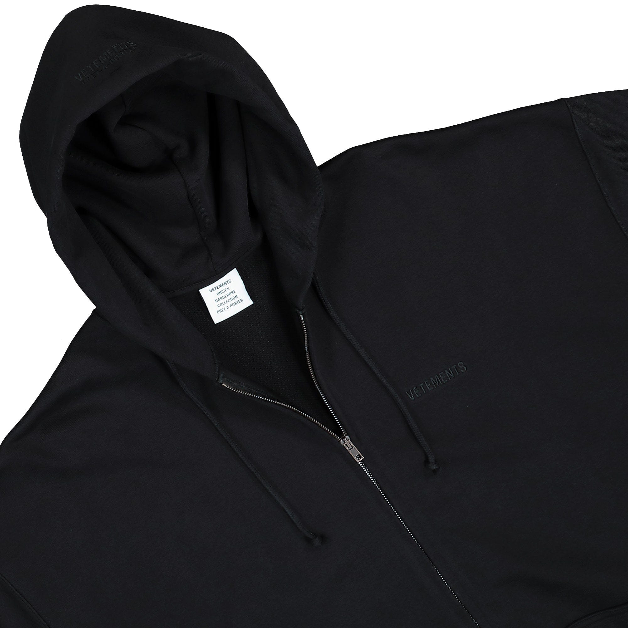Vetements Logo Oversized Zip - Up Hoodie