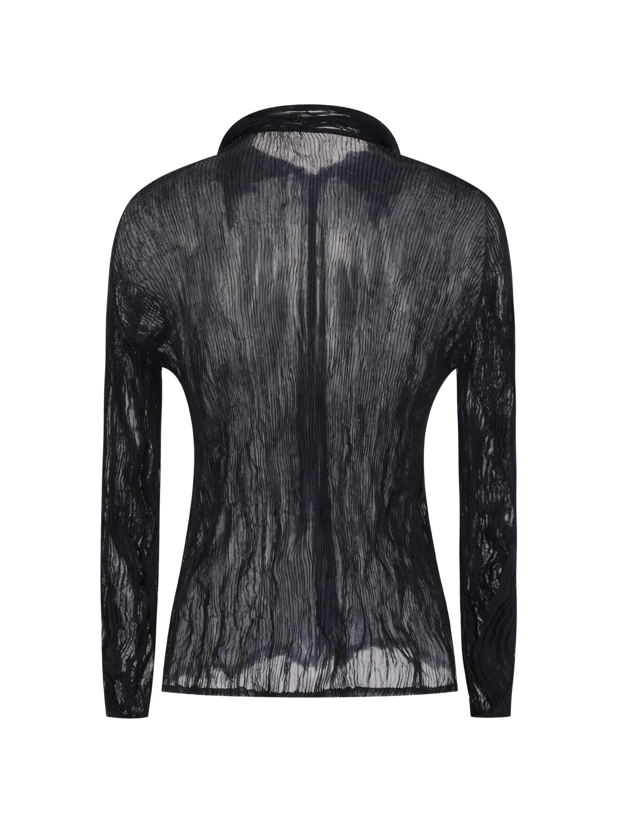 Issey Miyake pleated semi - sheer cardigan