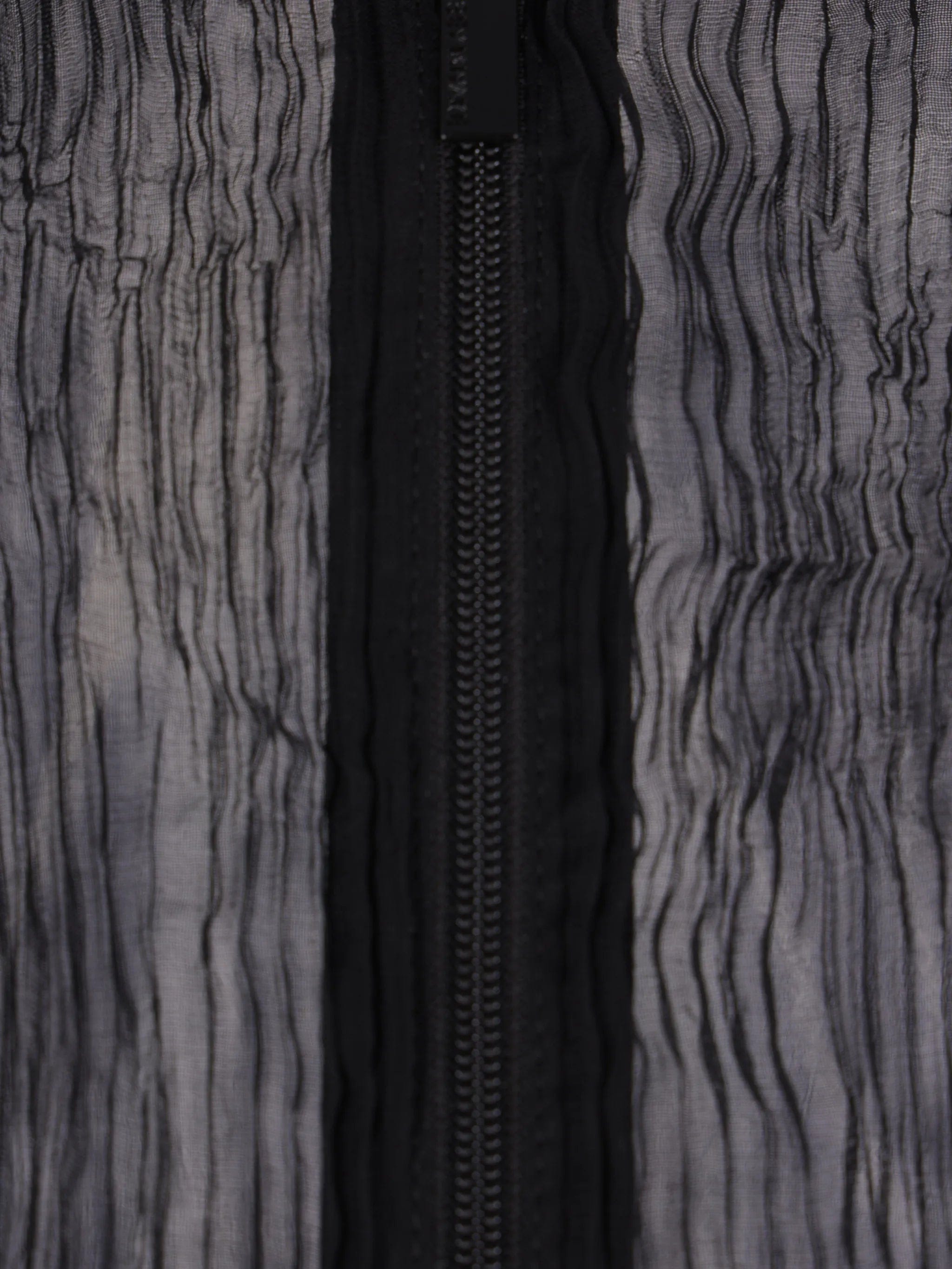 Issey Miyake pleated semi - sheer cardigan