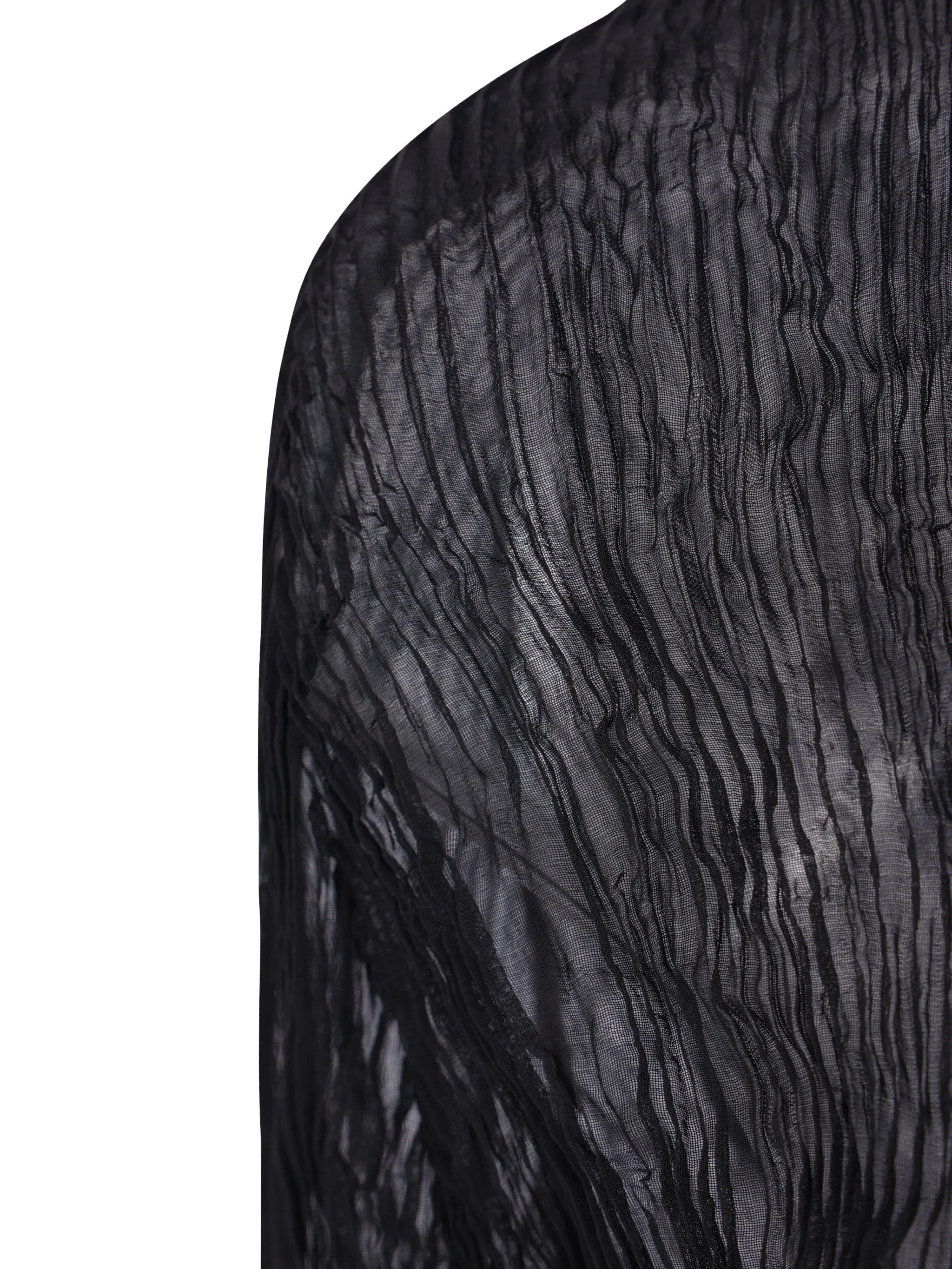 Issey Miyake pleated semi - sheer cardigan