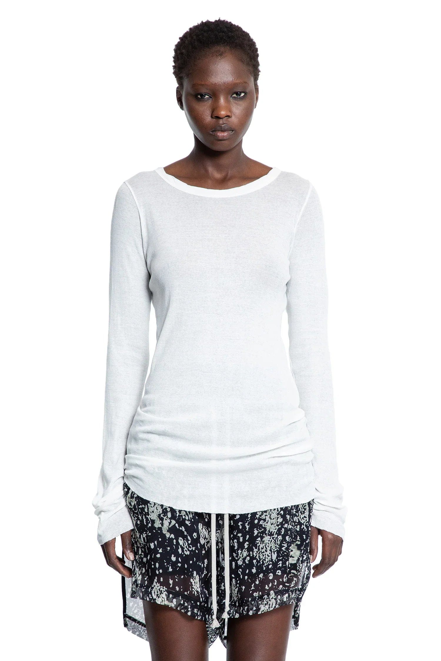RICK OWENS Hollywood Rib Long Sleeve T